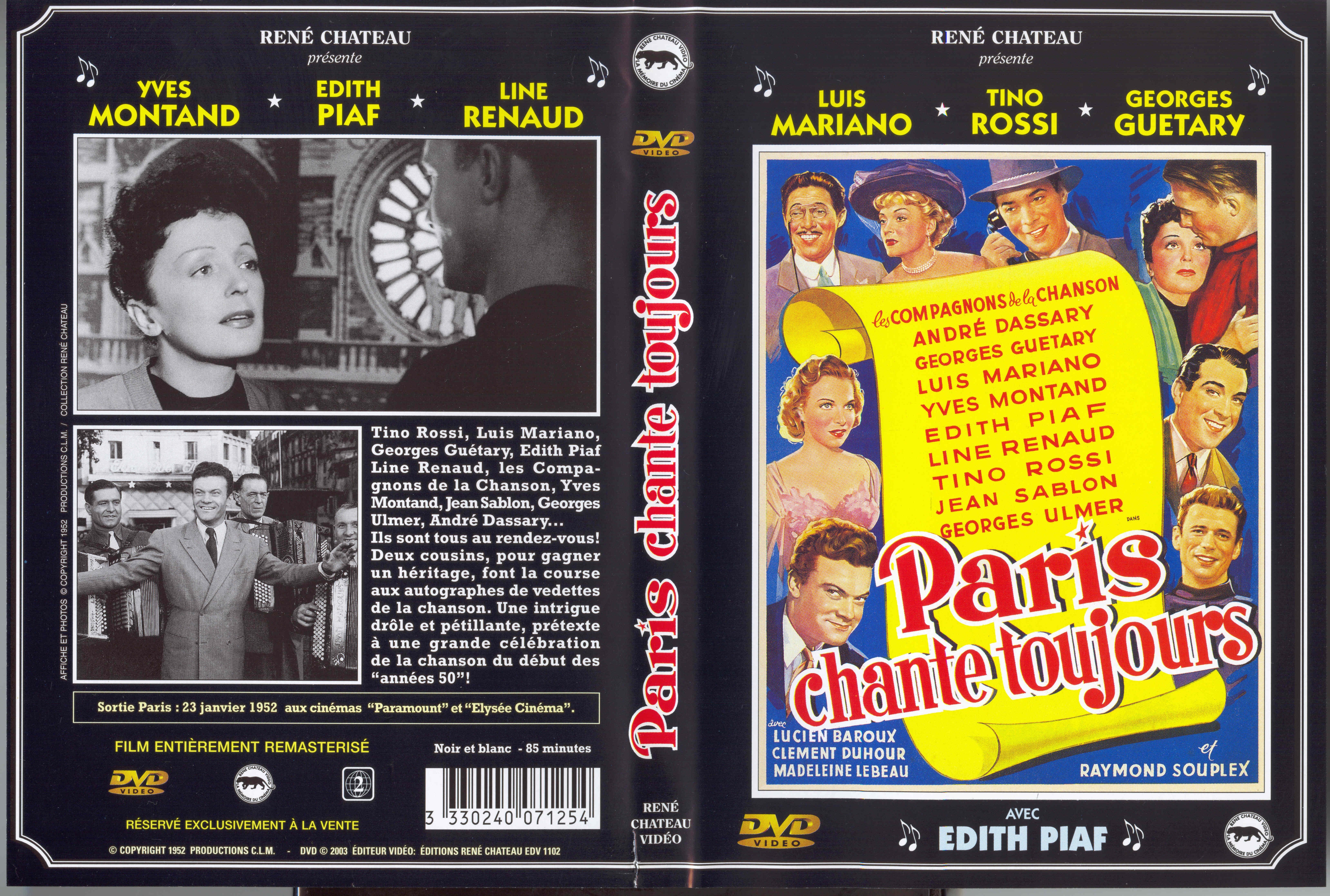 Jaquette DVD Paris chante toujours