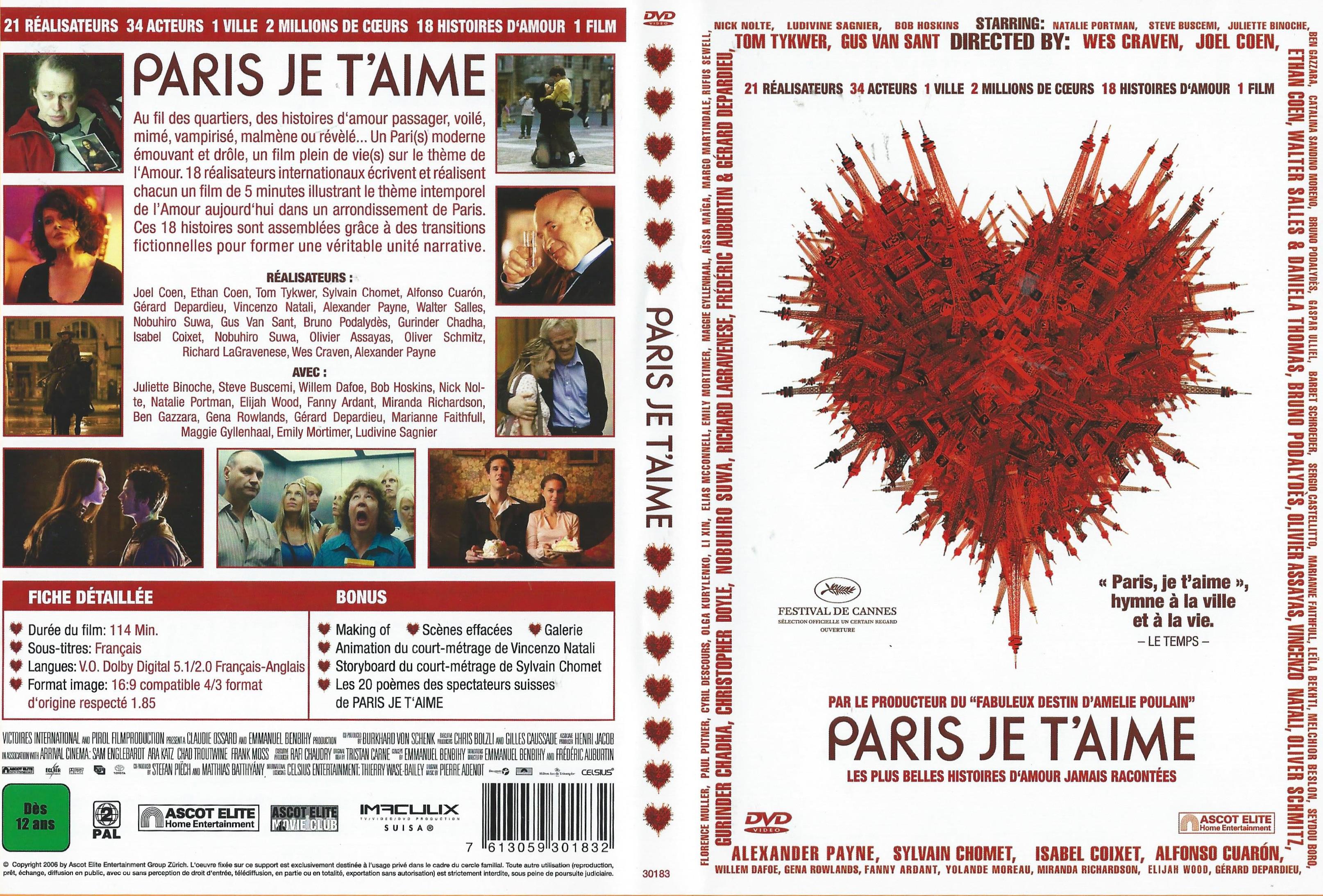 Jaquette DVD Paris je t