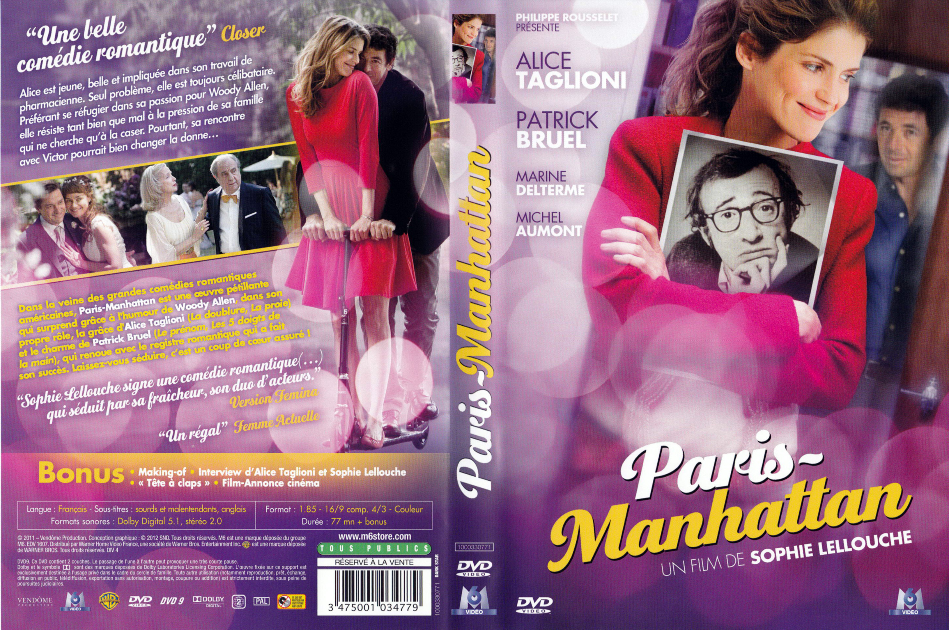 Jaquette DVD Paris-manhattan