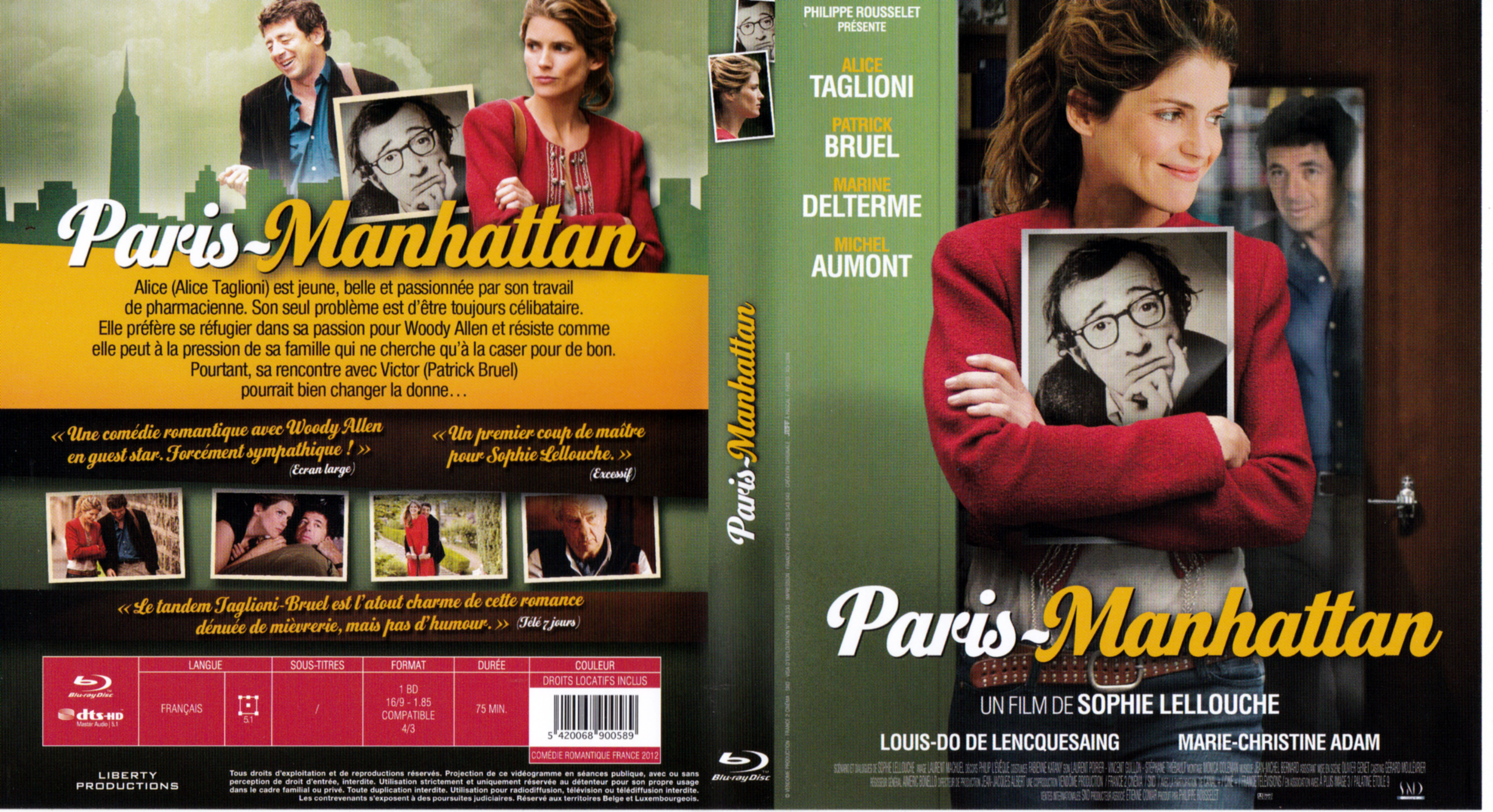 Jaquette DVD Paris-manhattan (BLU-RAY)