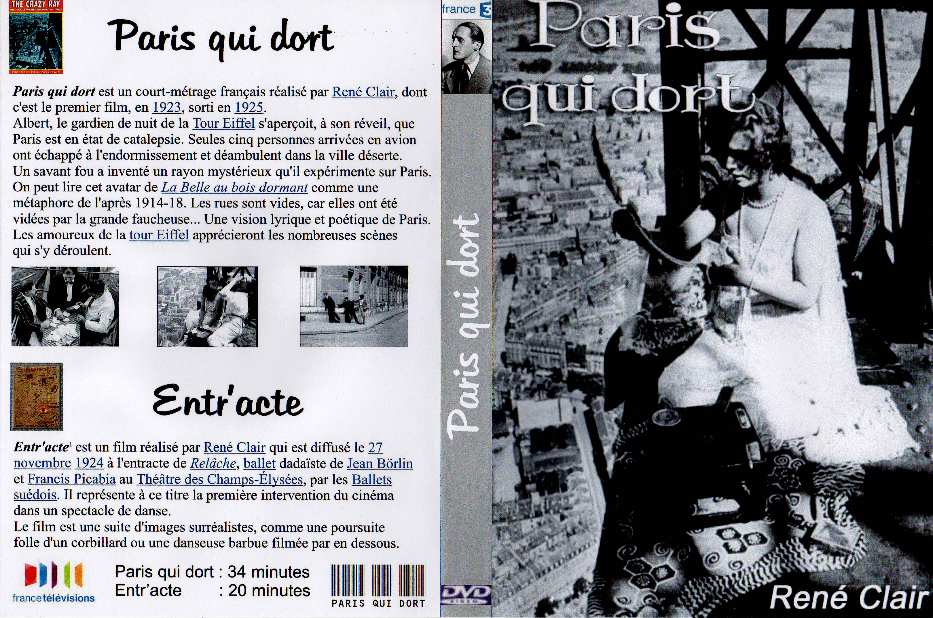 Jaquette DVD Paris qui dort - Entr