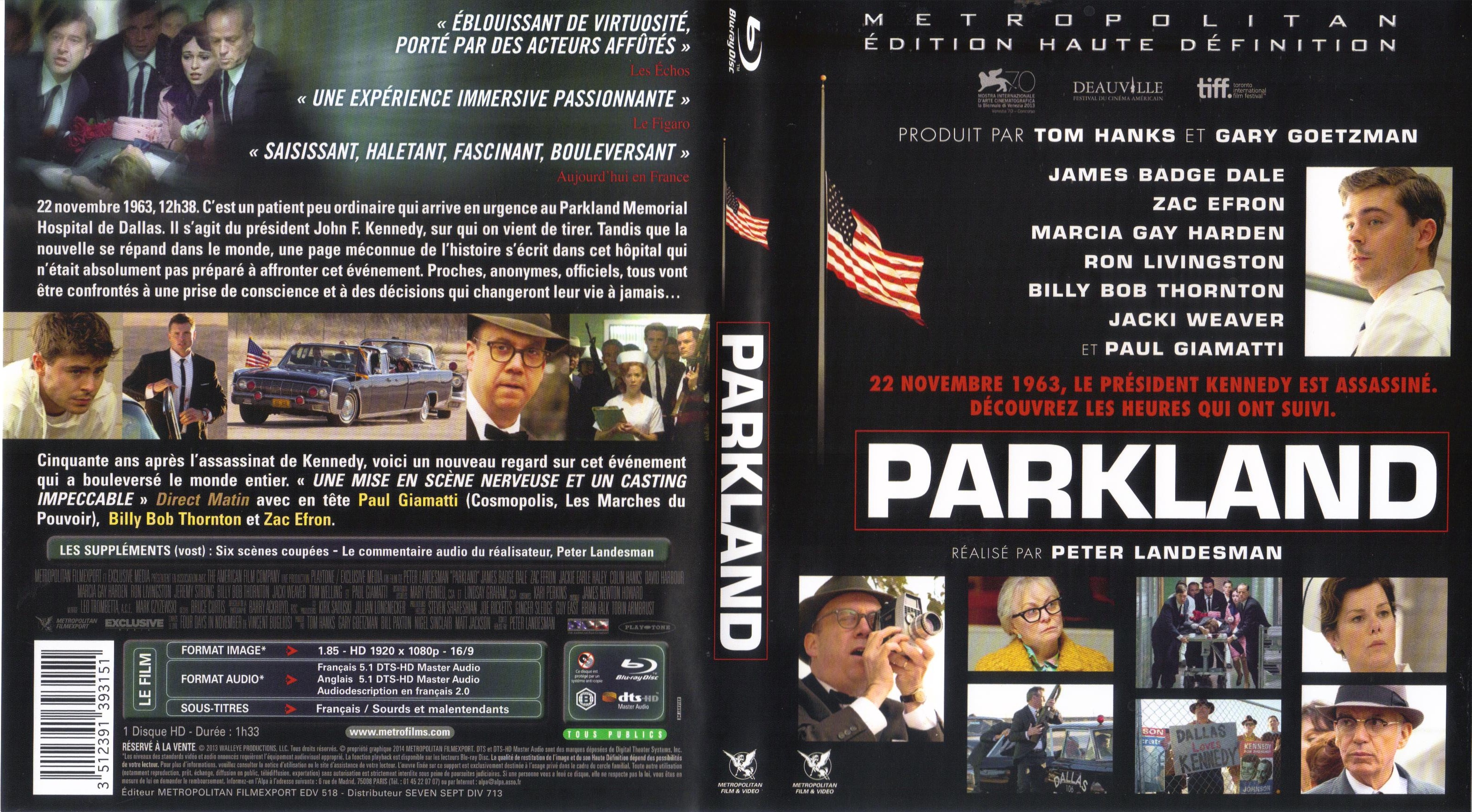 Jaquette DVD Parkland (BLU-RAY)