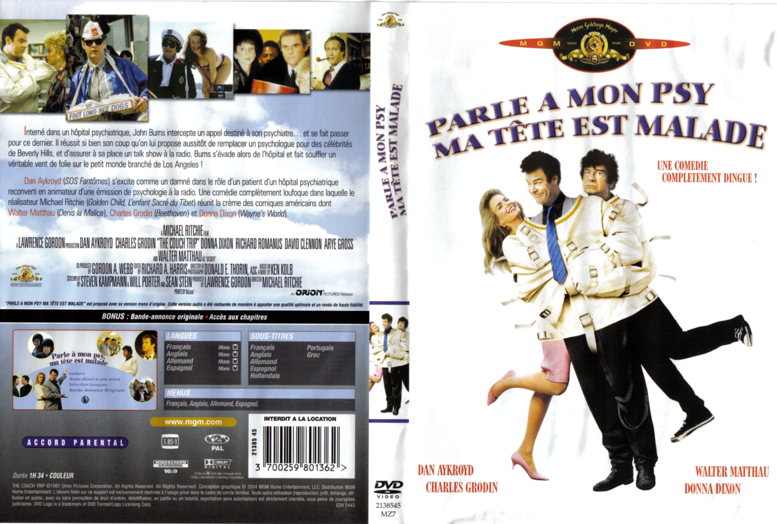 Jaquette DVD Parle  mon psy ma tete est malade