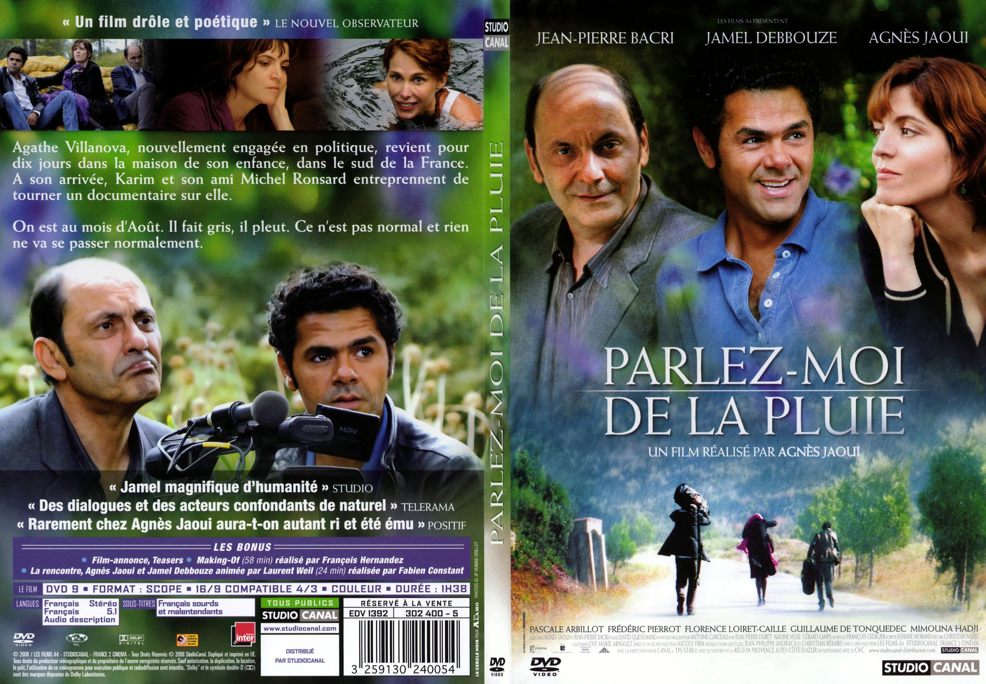 Jaquette DVD Parlez-moi de la pluie - SLIM