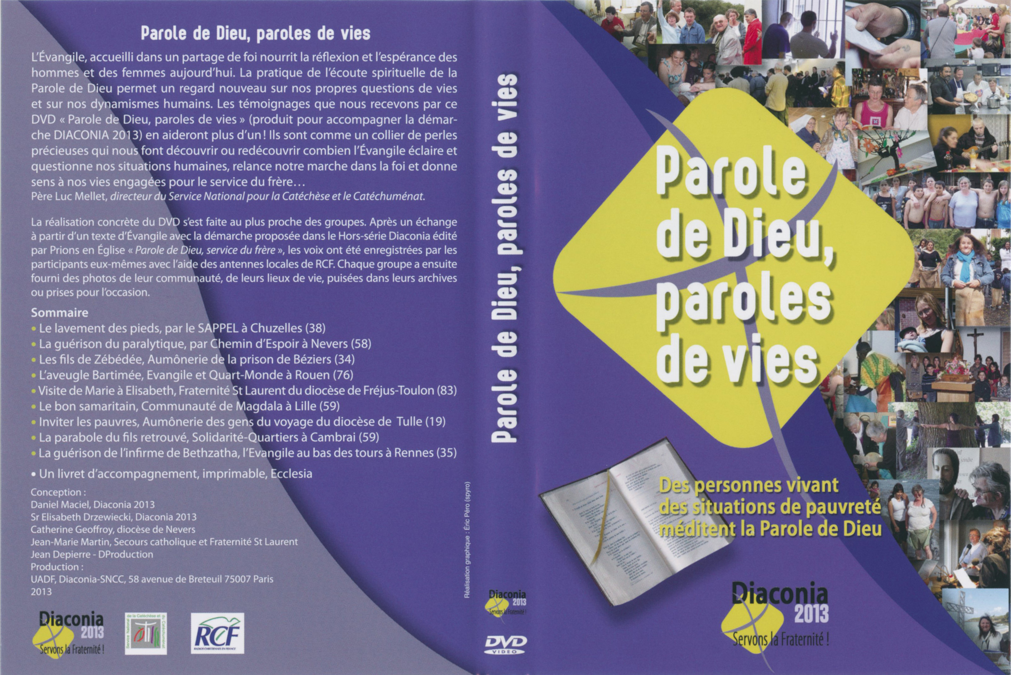 Jaquette DVD Parole de dieu paroles de vies