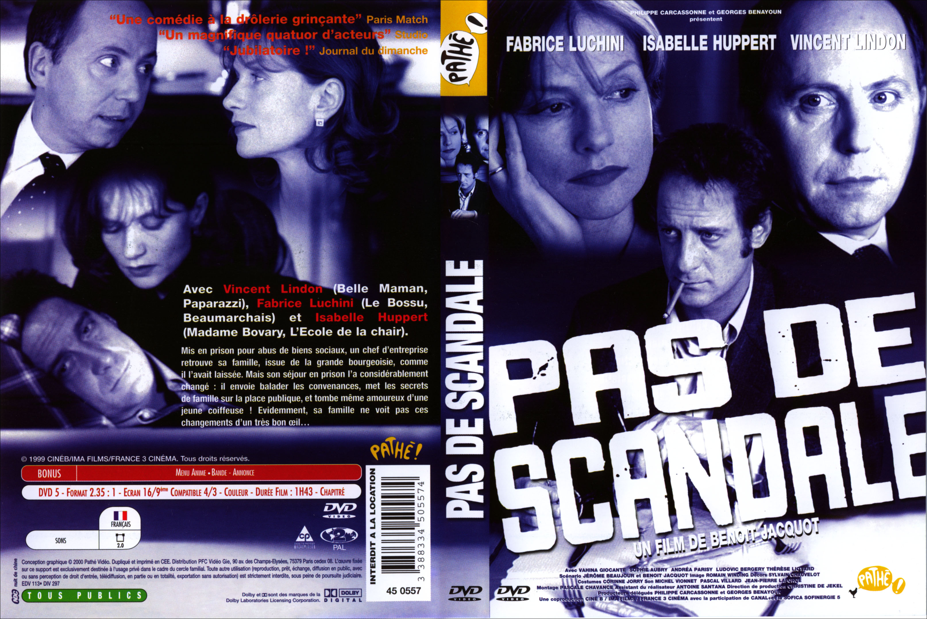 Jaquette DVD Pas de scandale