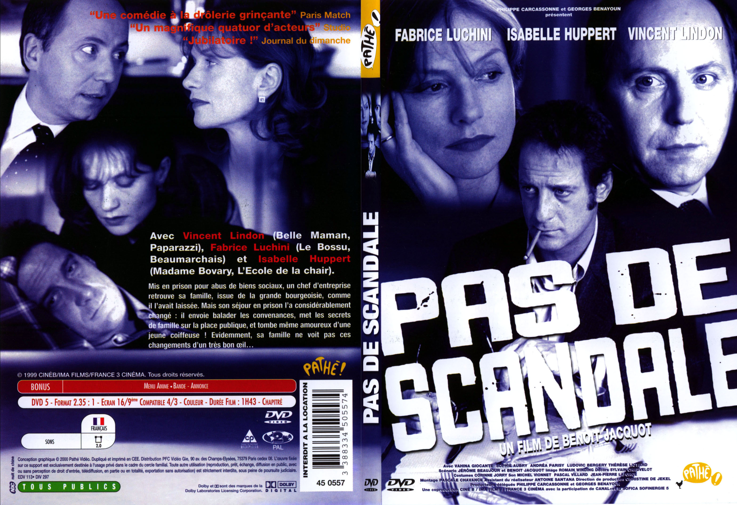 Jaquette DVD Pas de scandale - SLIM