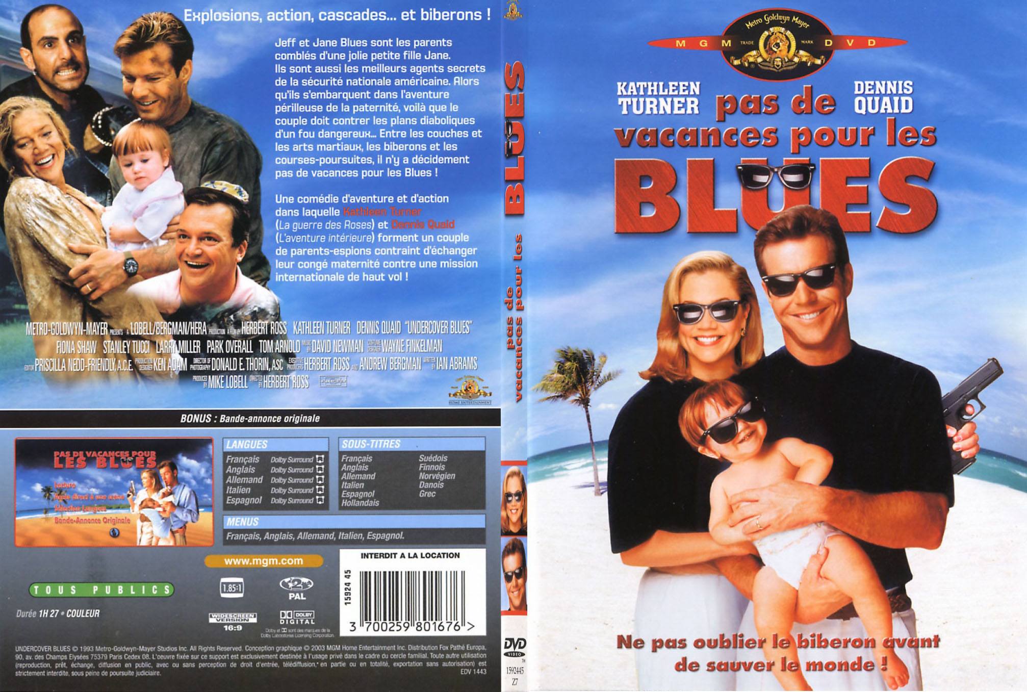 Jaquette DVD Pas de vacances pour les Blues - SLIM