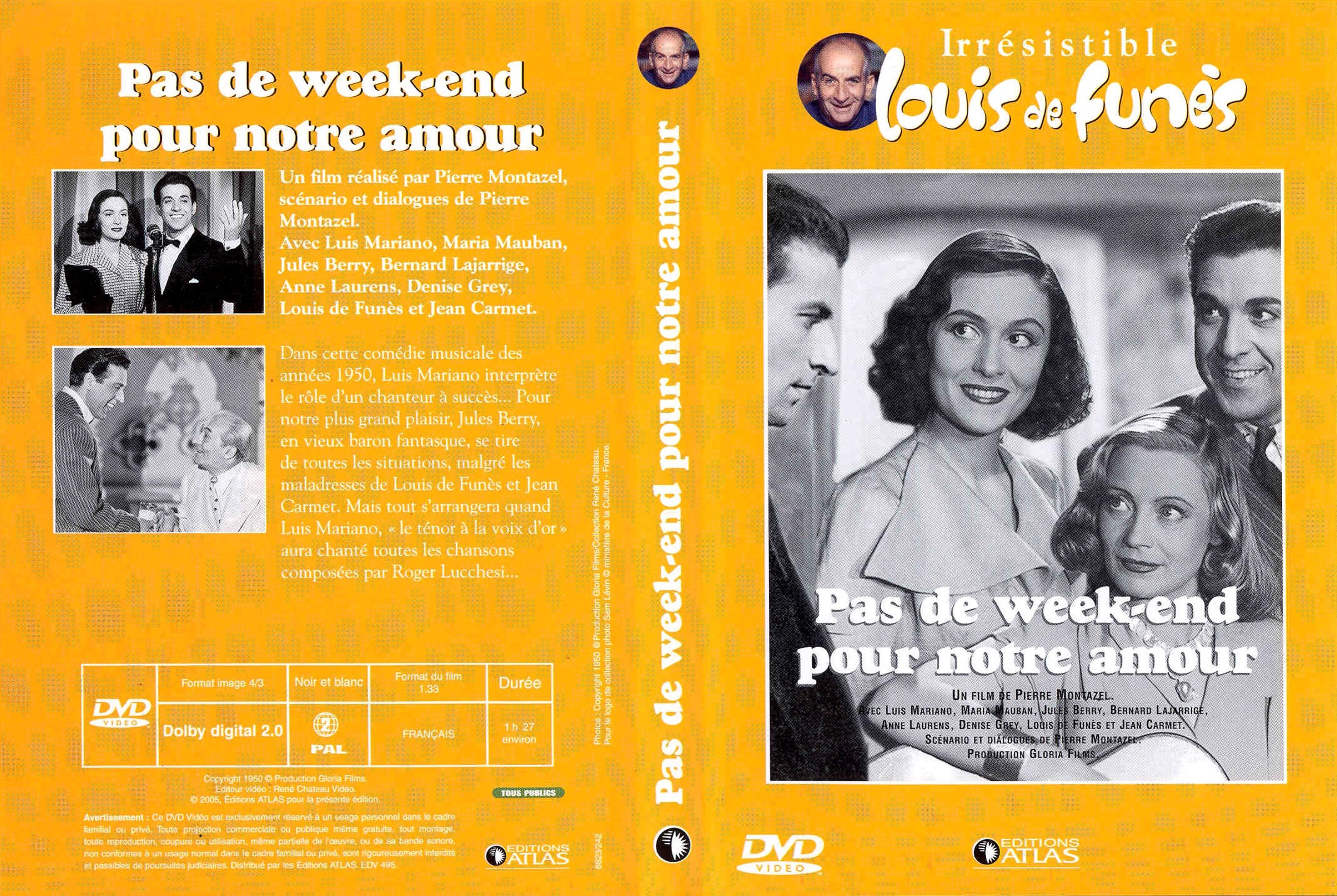 Jaquette DVD Pas de week-end pour notre amour