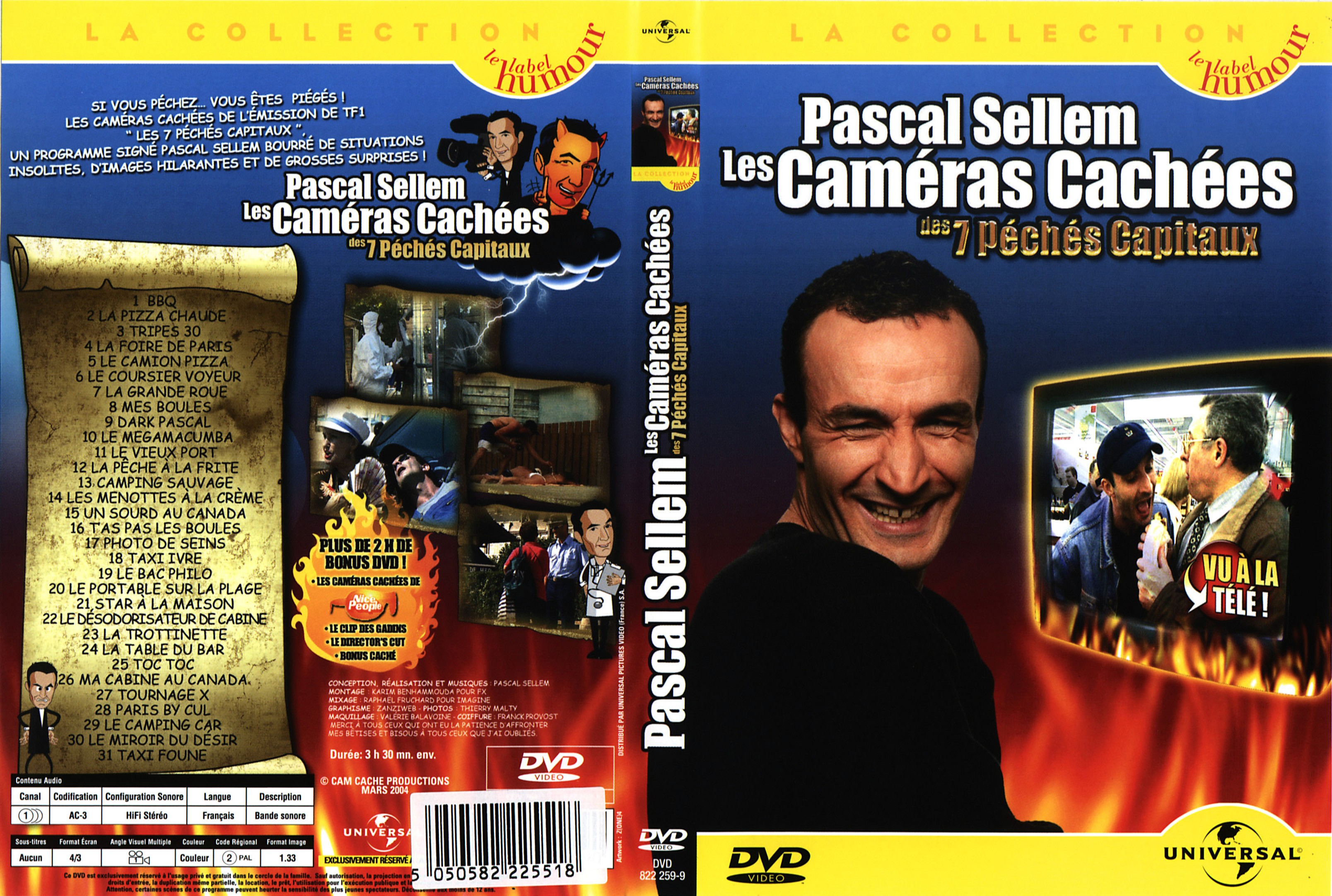 Jaquette DVD Pascal Sellem les camras caches