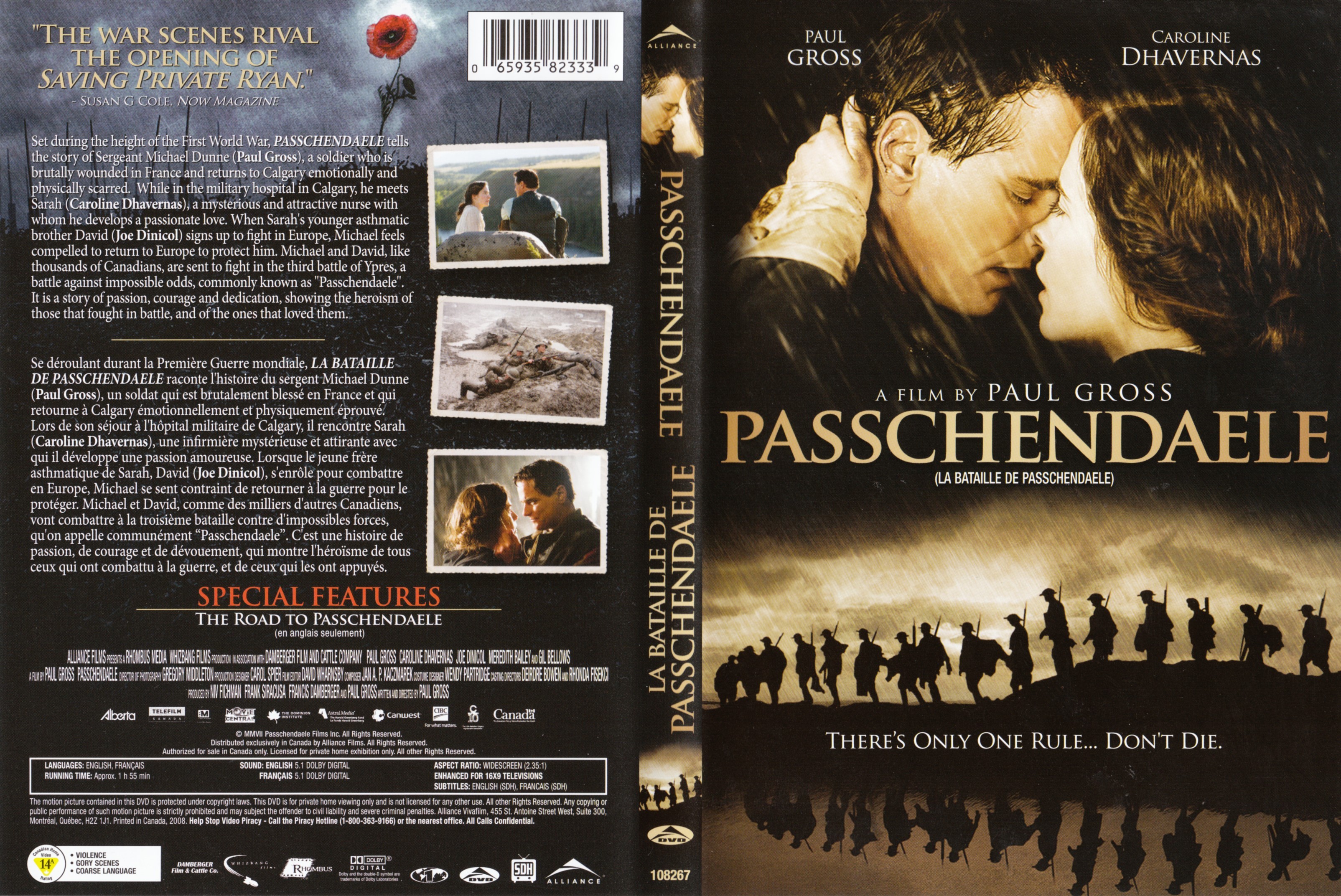 Jaquette DVD Passchendaele (Canadienne)