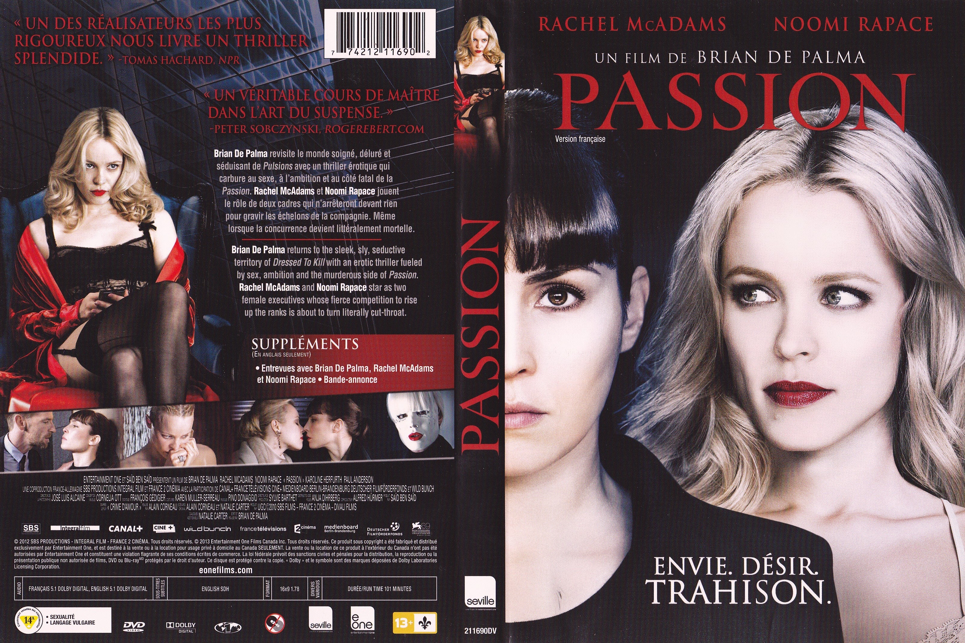 Jaquette DVD Passion (Canadienne)