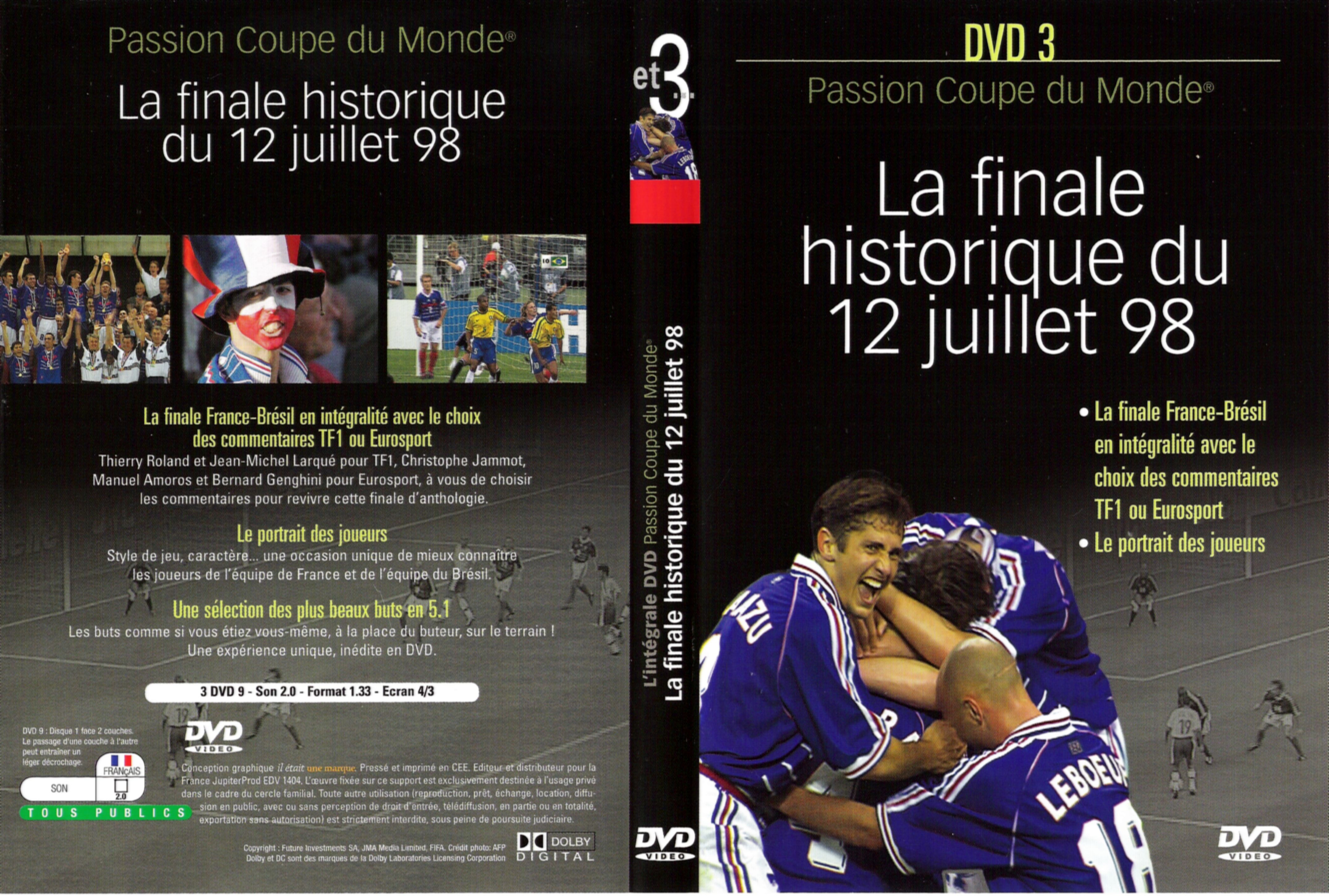 Jaquette DVD Passion coupe du monde dvd 3