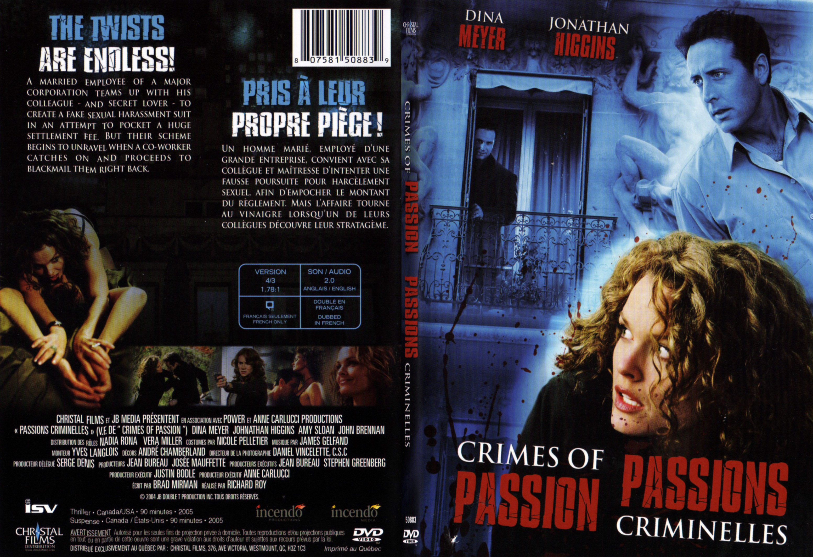 Jaquette DVD Passions criminelles - SLIM