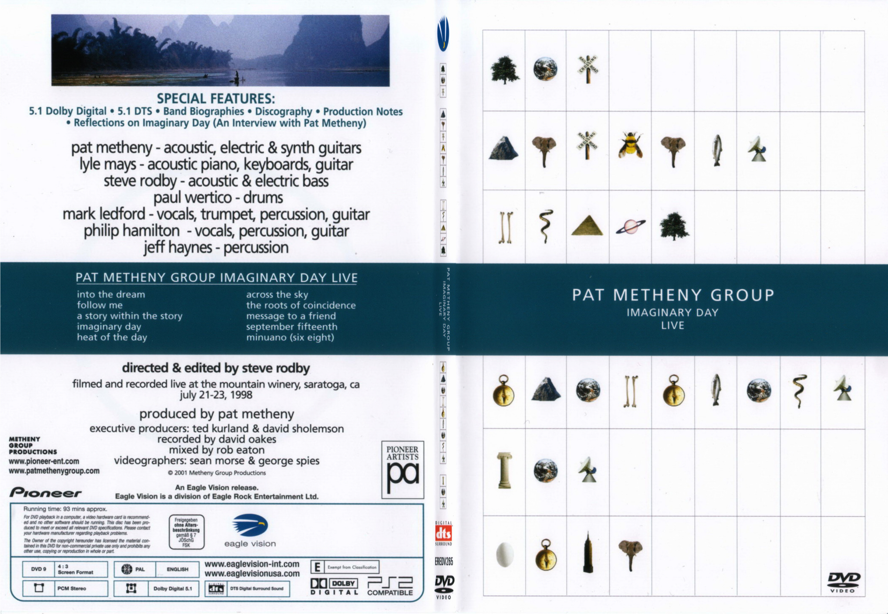 Jaquette DVD Pat Metheny Group - Imaginary day live - SLIM