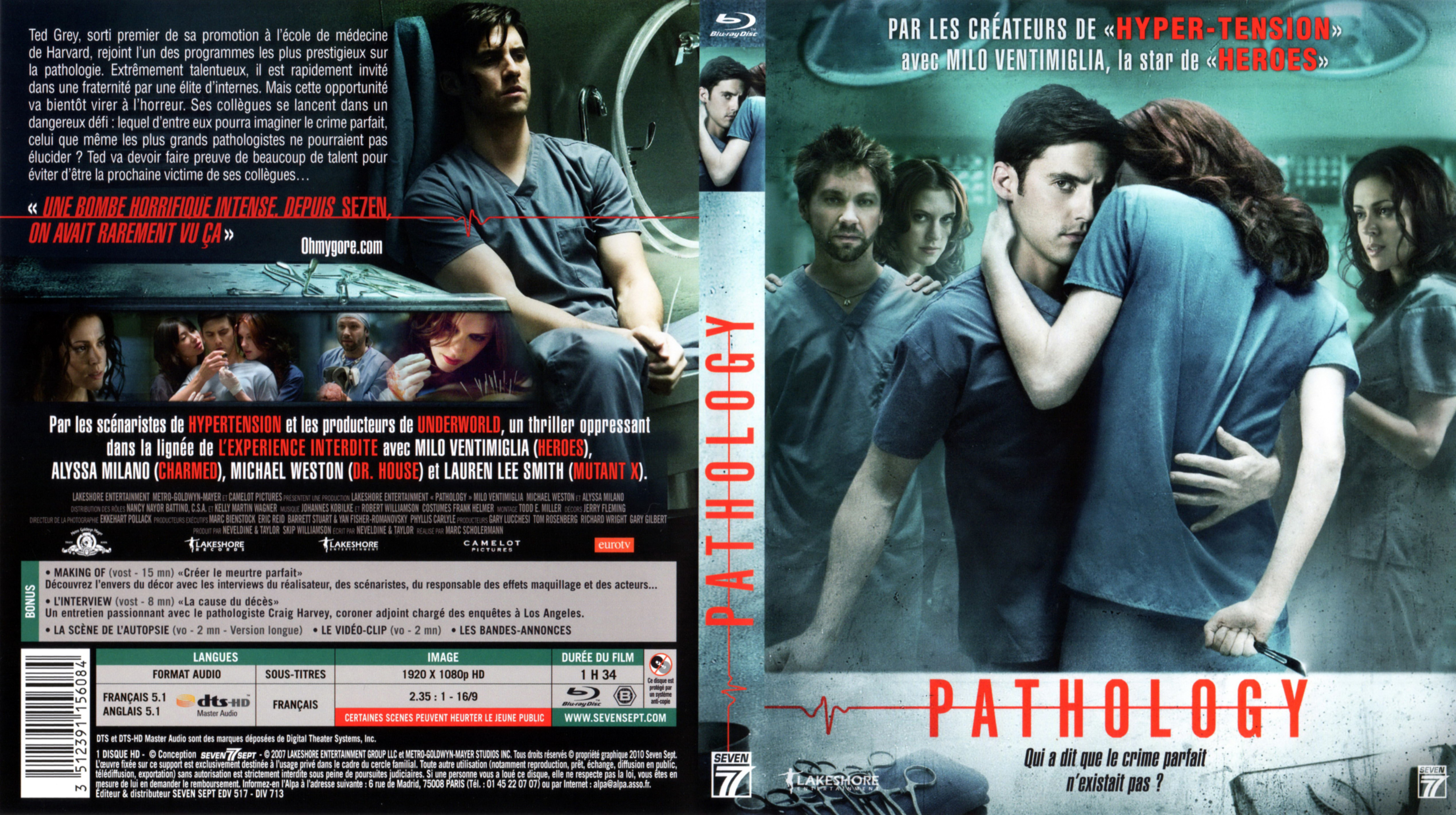 Jaquette DVD Pathology (BLU-RAY)