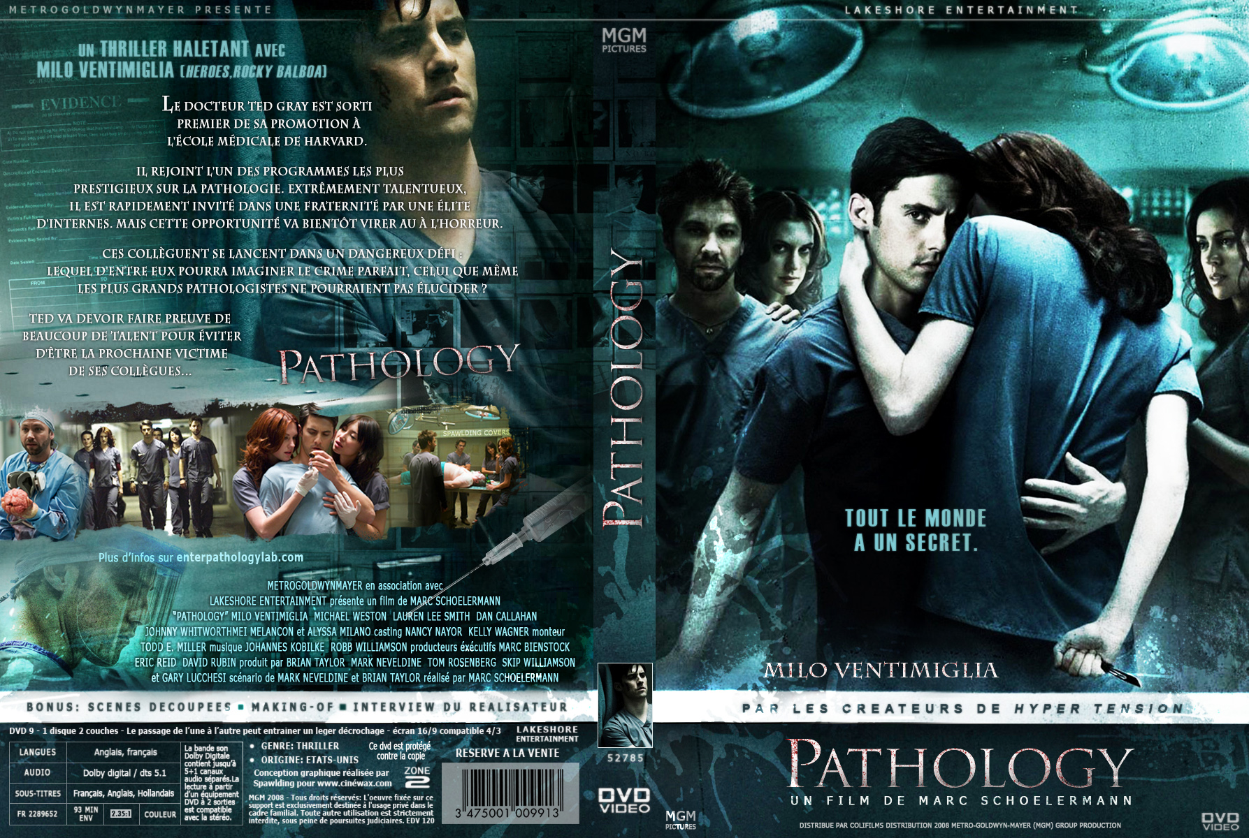 Jaquette DVD Pathology custom