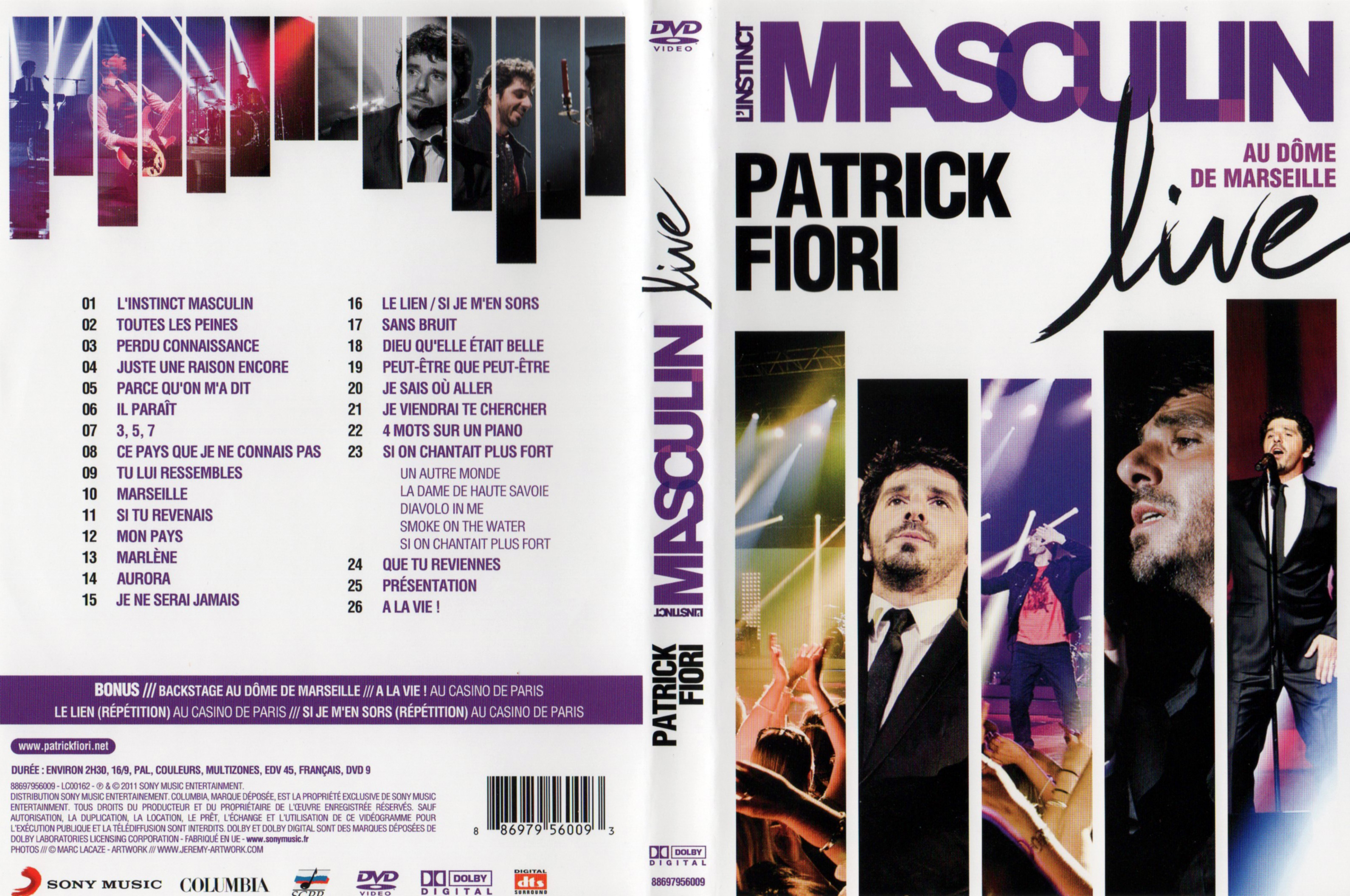 Jaquette DVD Patrick Fiori - L