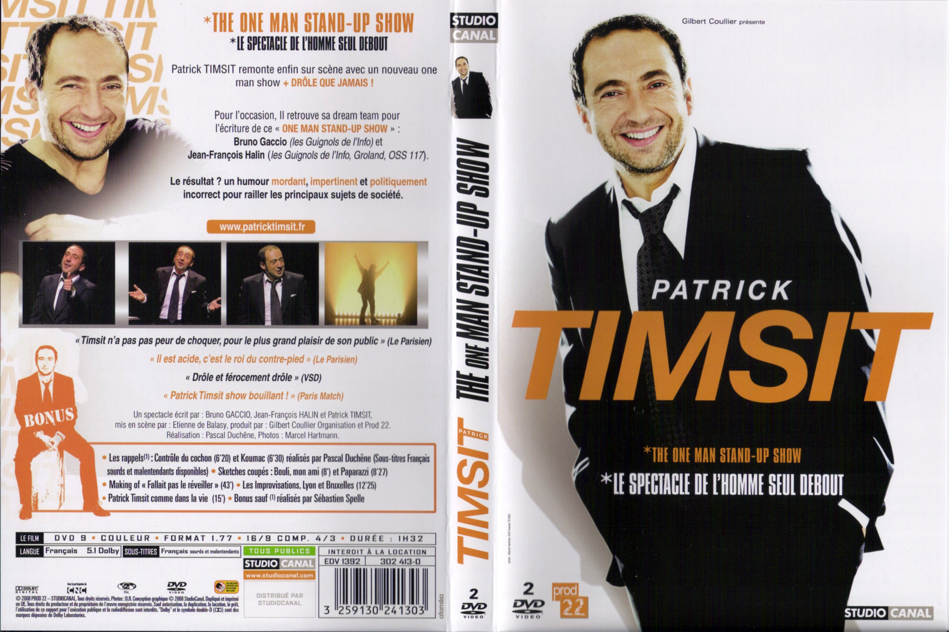 Jaquette DVD Patrick Timsit - The one man stand-up show