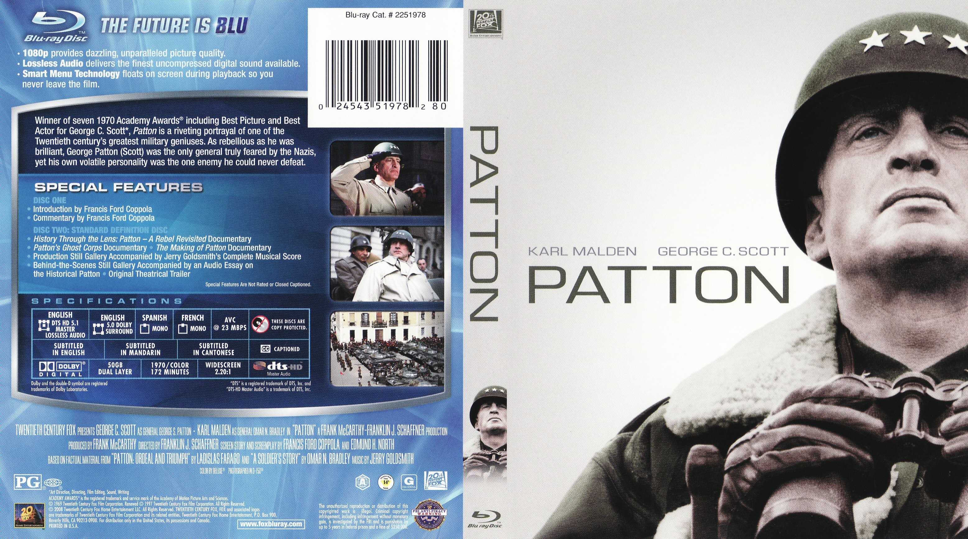 Jaquette DVD Patton (Canadienne) (BLU-RAY)