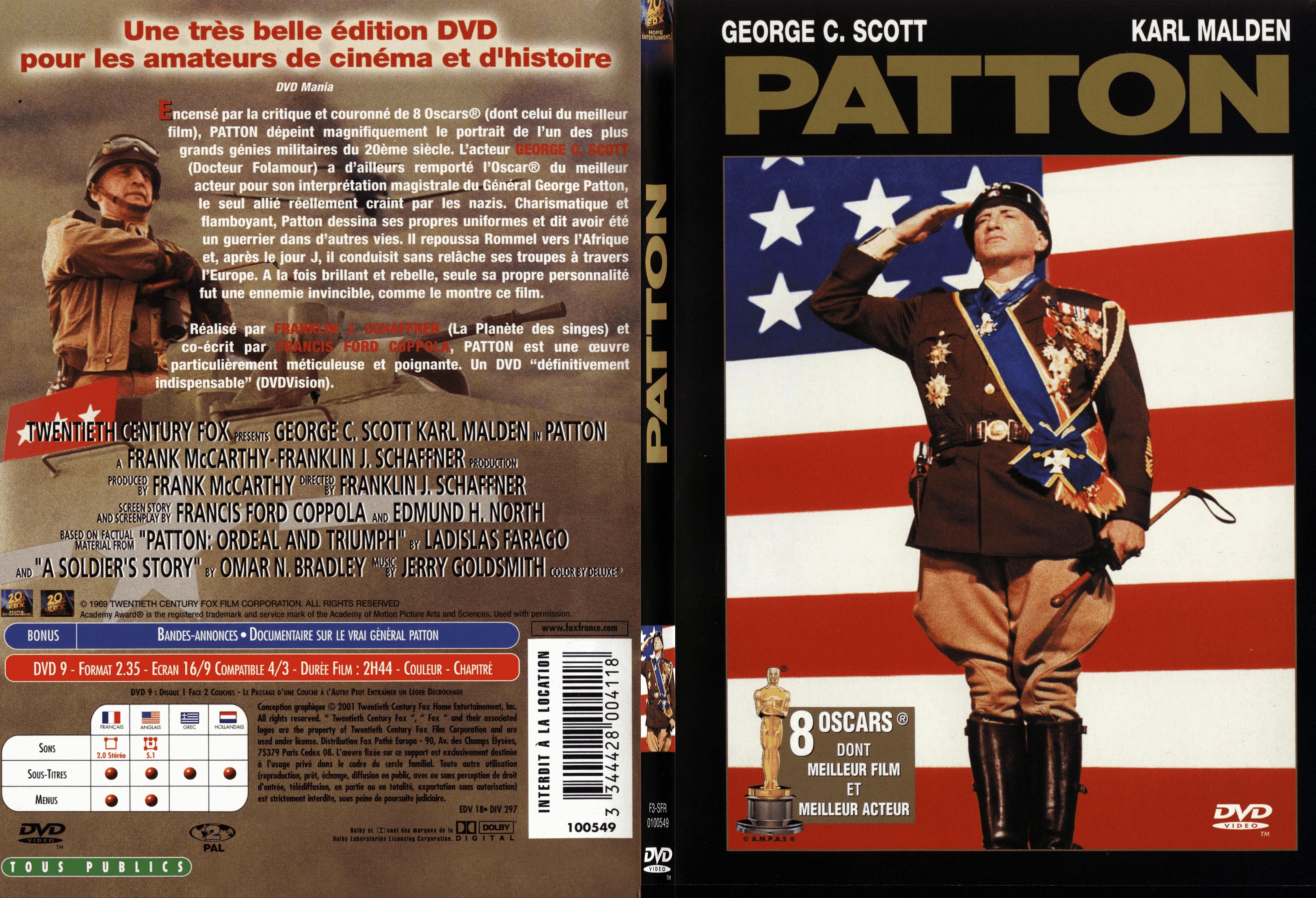 Jaquette DVD Patton - SLIM