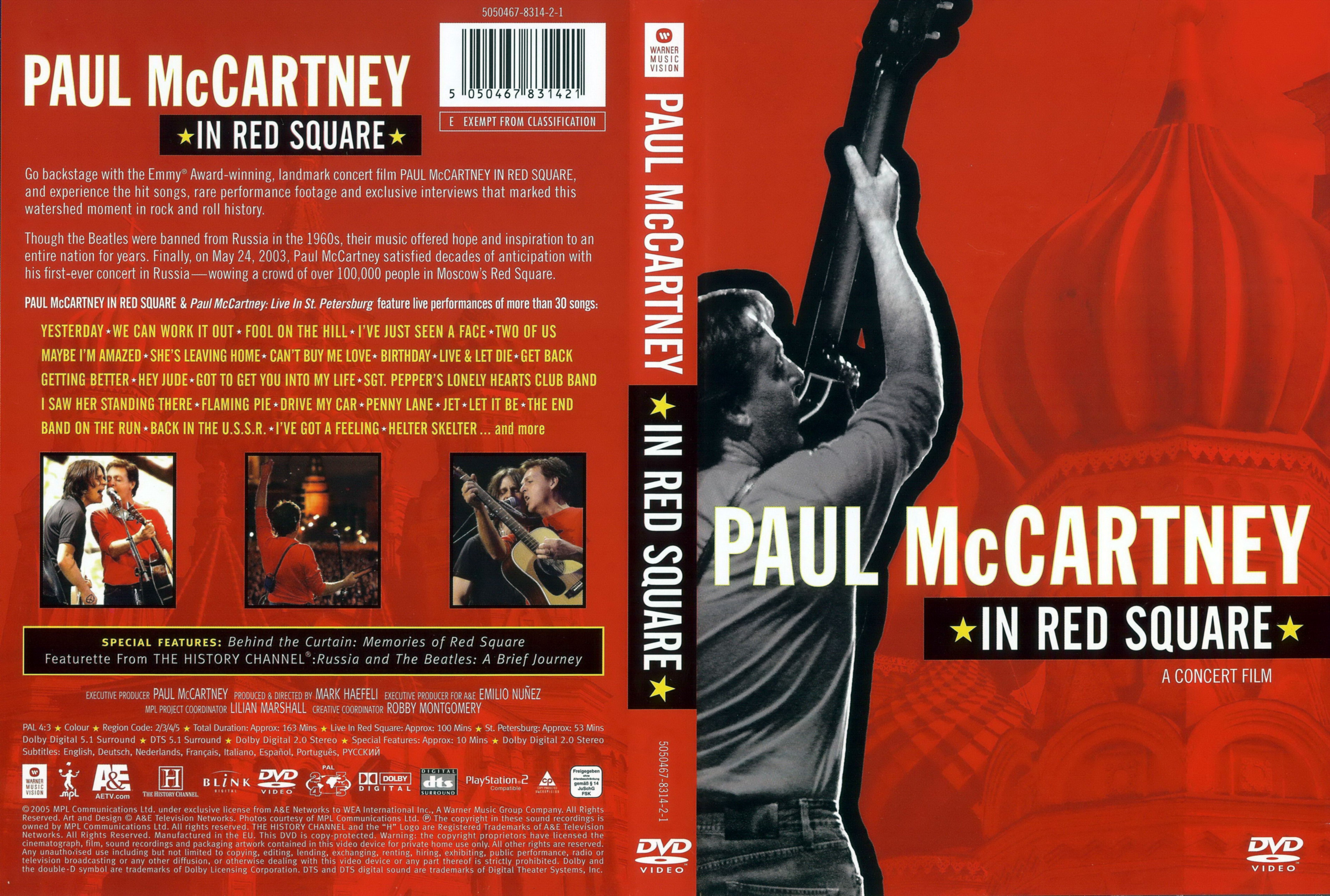 Jaquette DVD Paul McCartney In red square