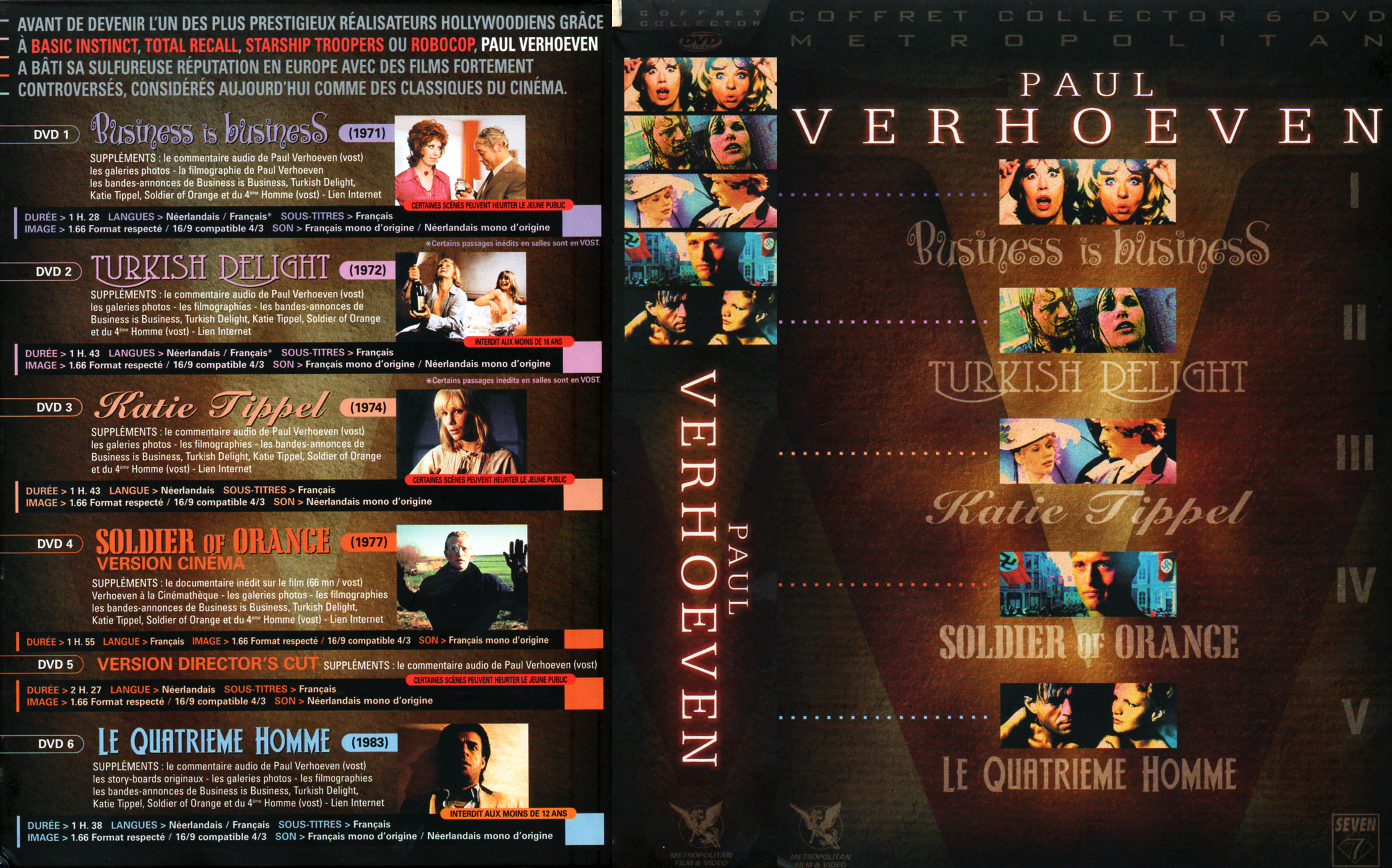 Jaquette DVD Paul Verhoeven COFFRET
