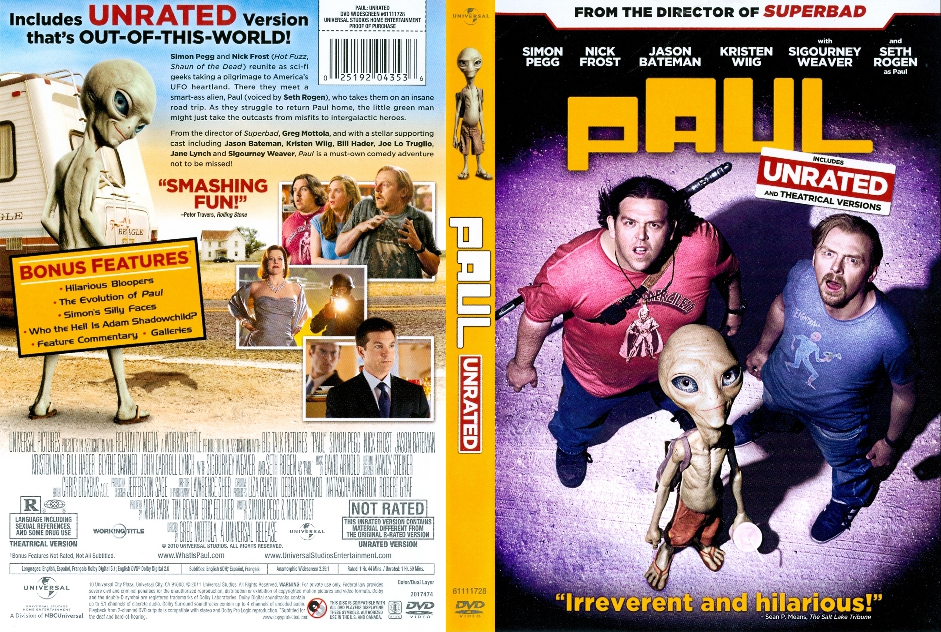 Jaquette DVD Paul Zone 1