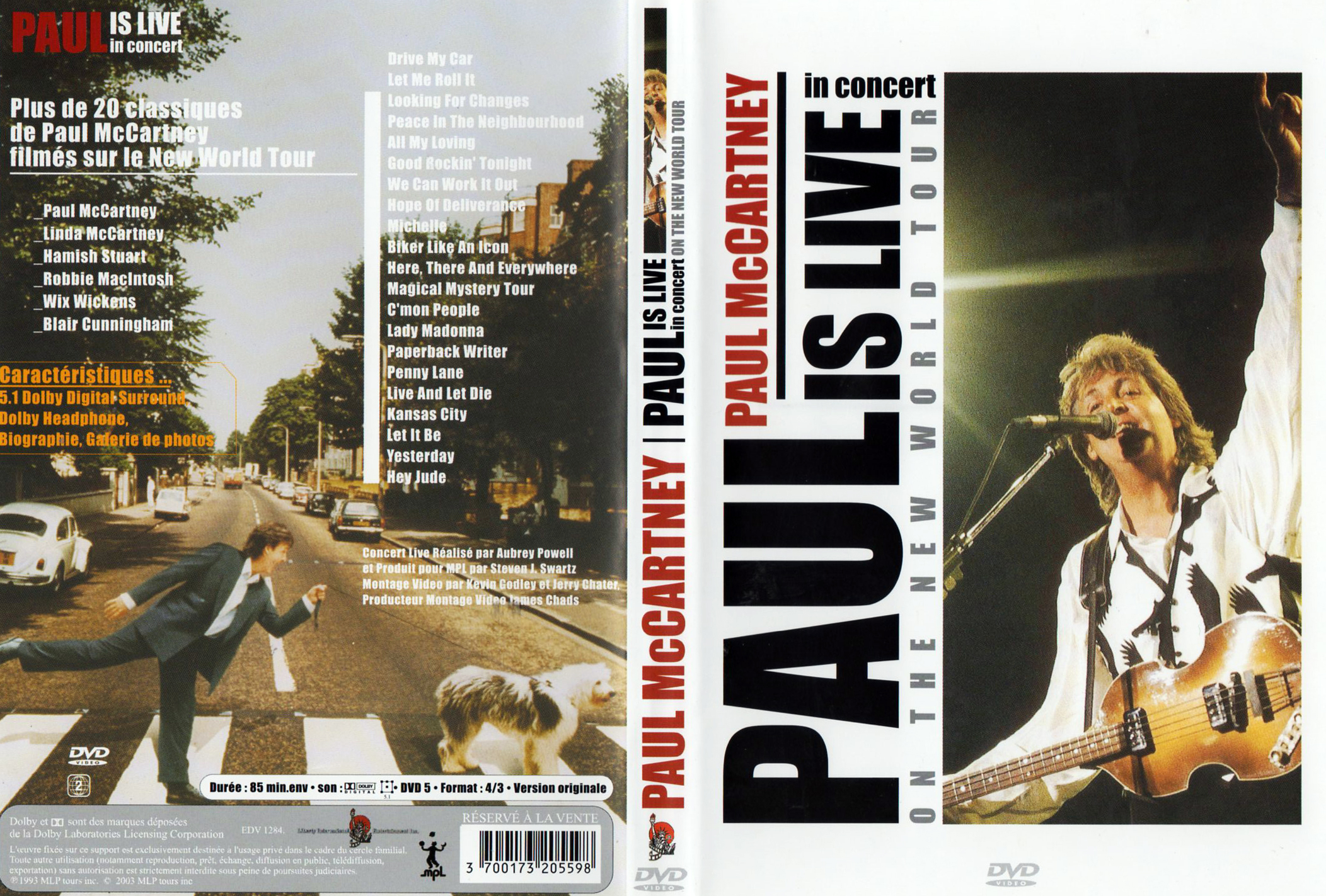 Jaquette DVD Paul is live