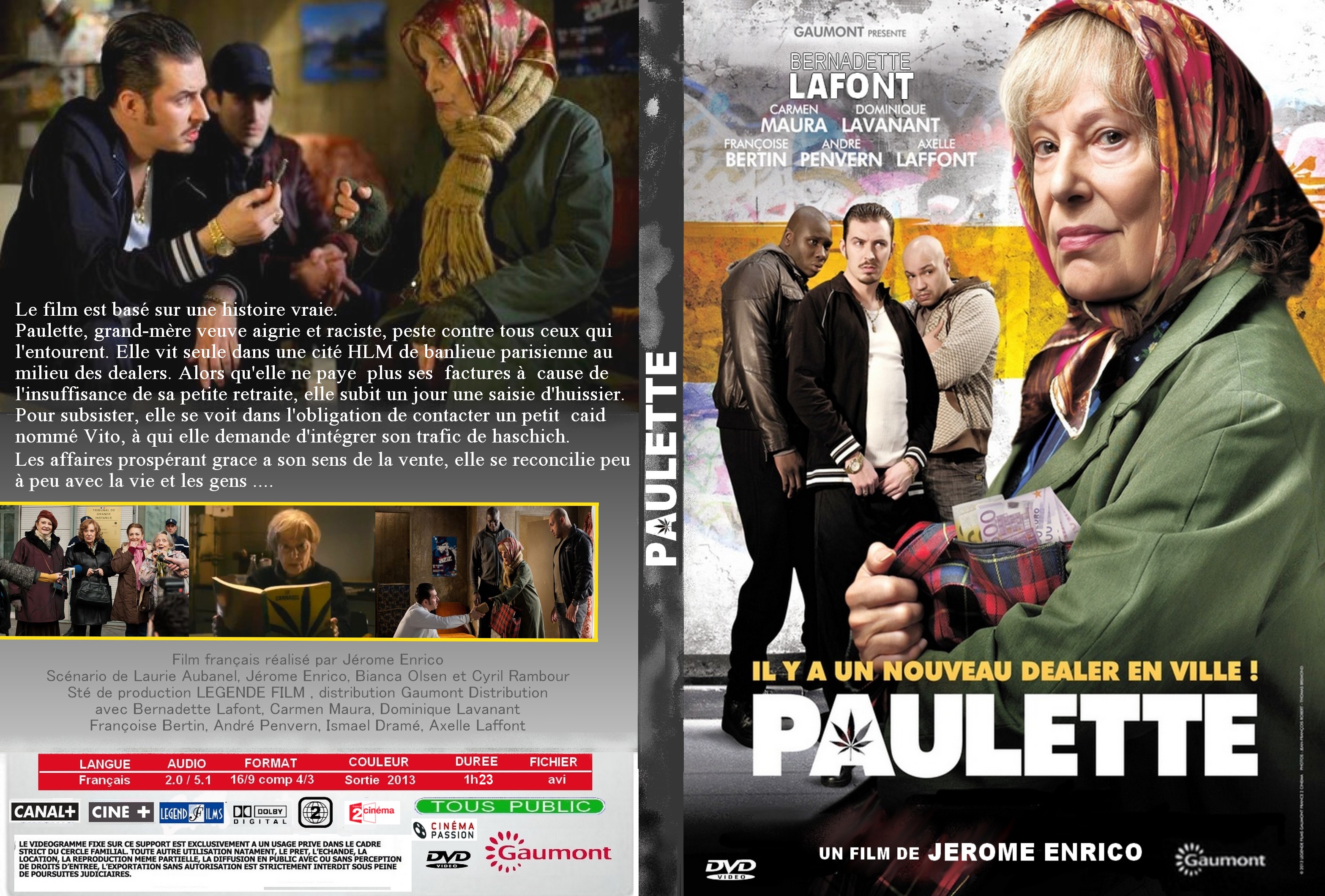Jaquette DVD Paulette custom - SLIM