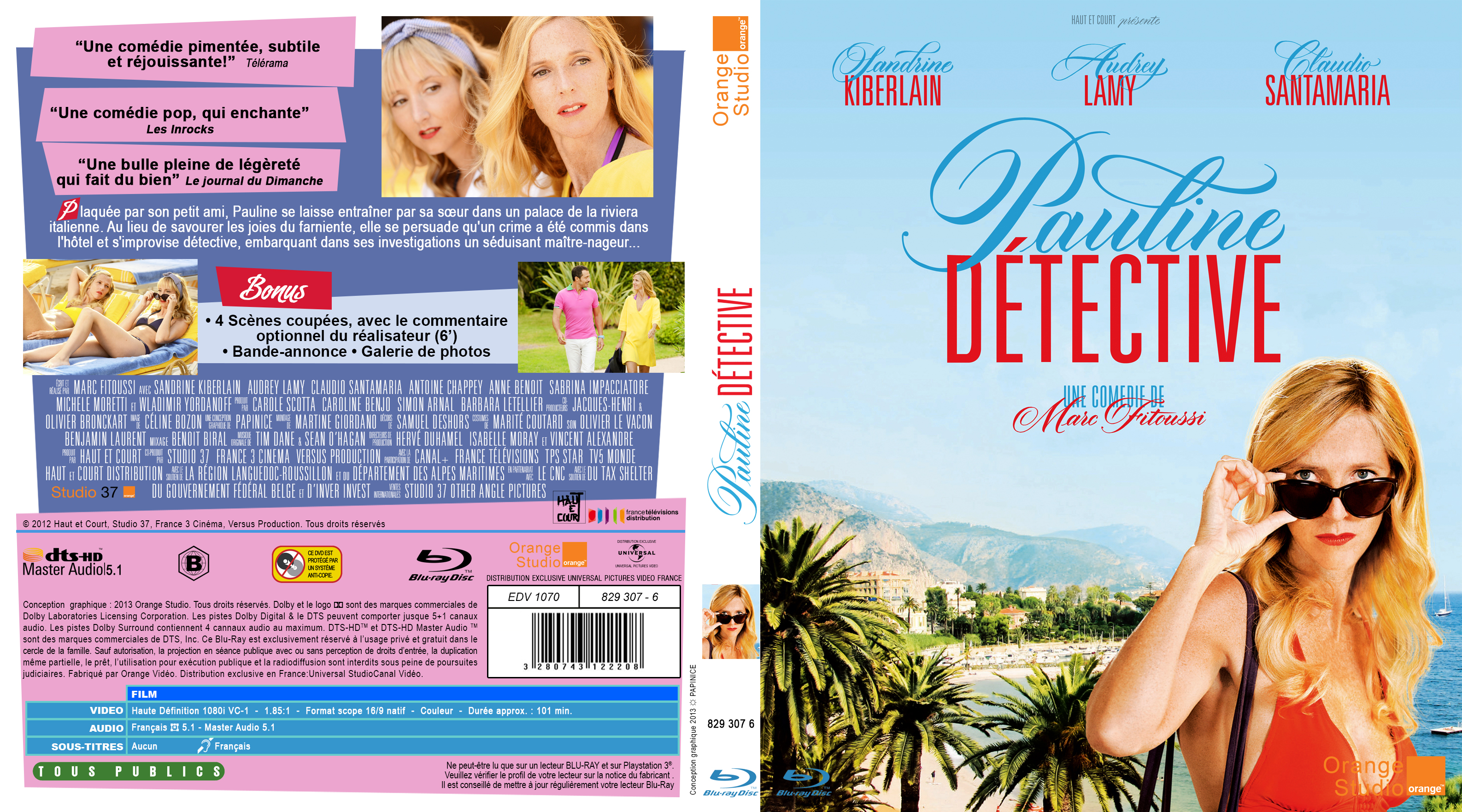 Jaquette DVD Pauline dtective custom (BLU-RAY)