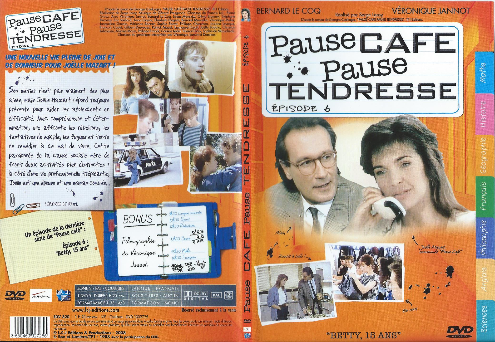 Jaquette DVD Pause Caf, Pause Tendresse DVD 6