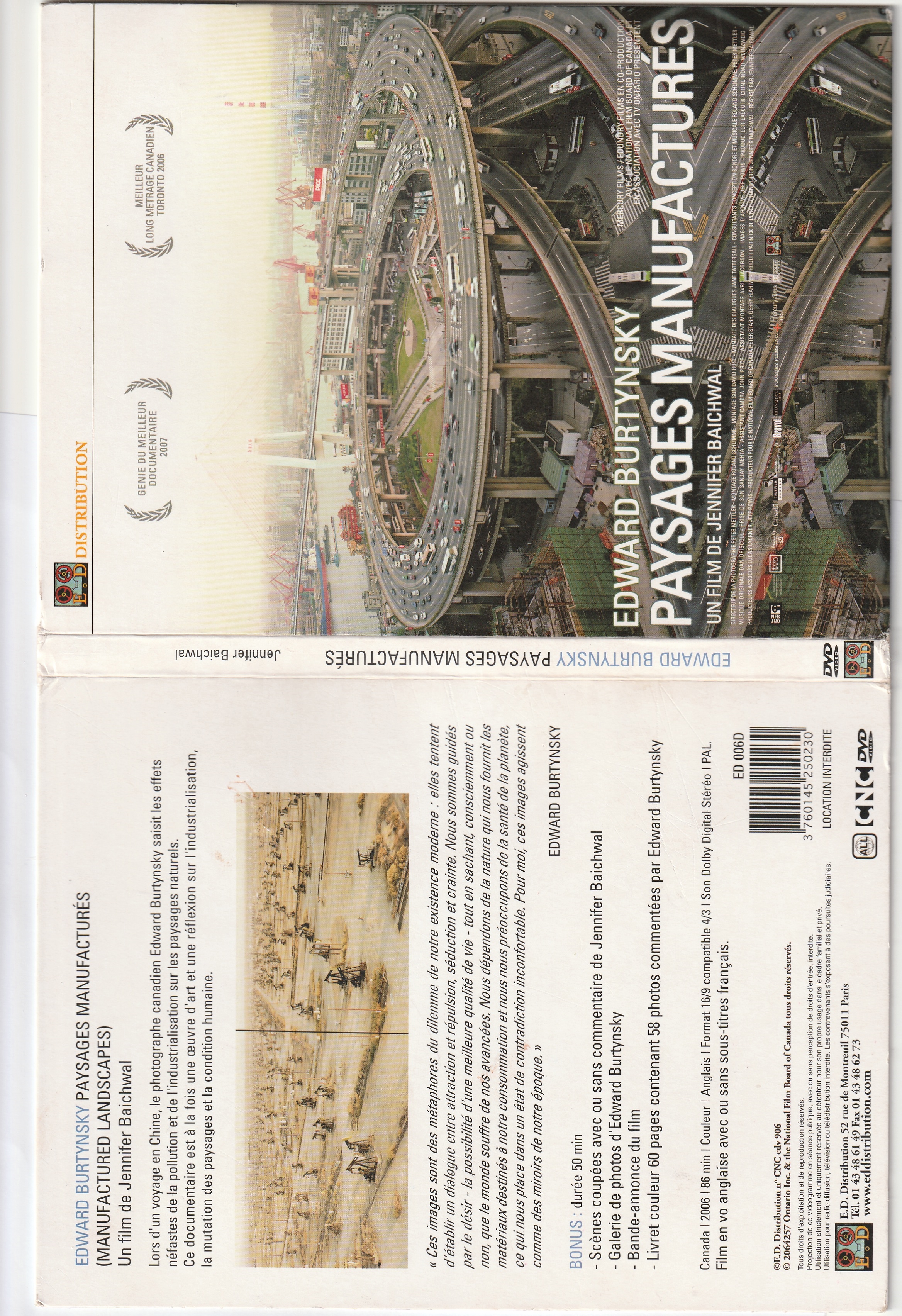 Jaquette DVD Paysages manufactures