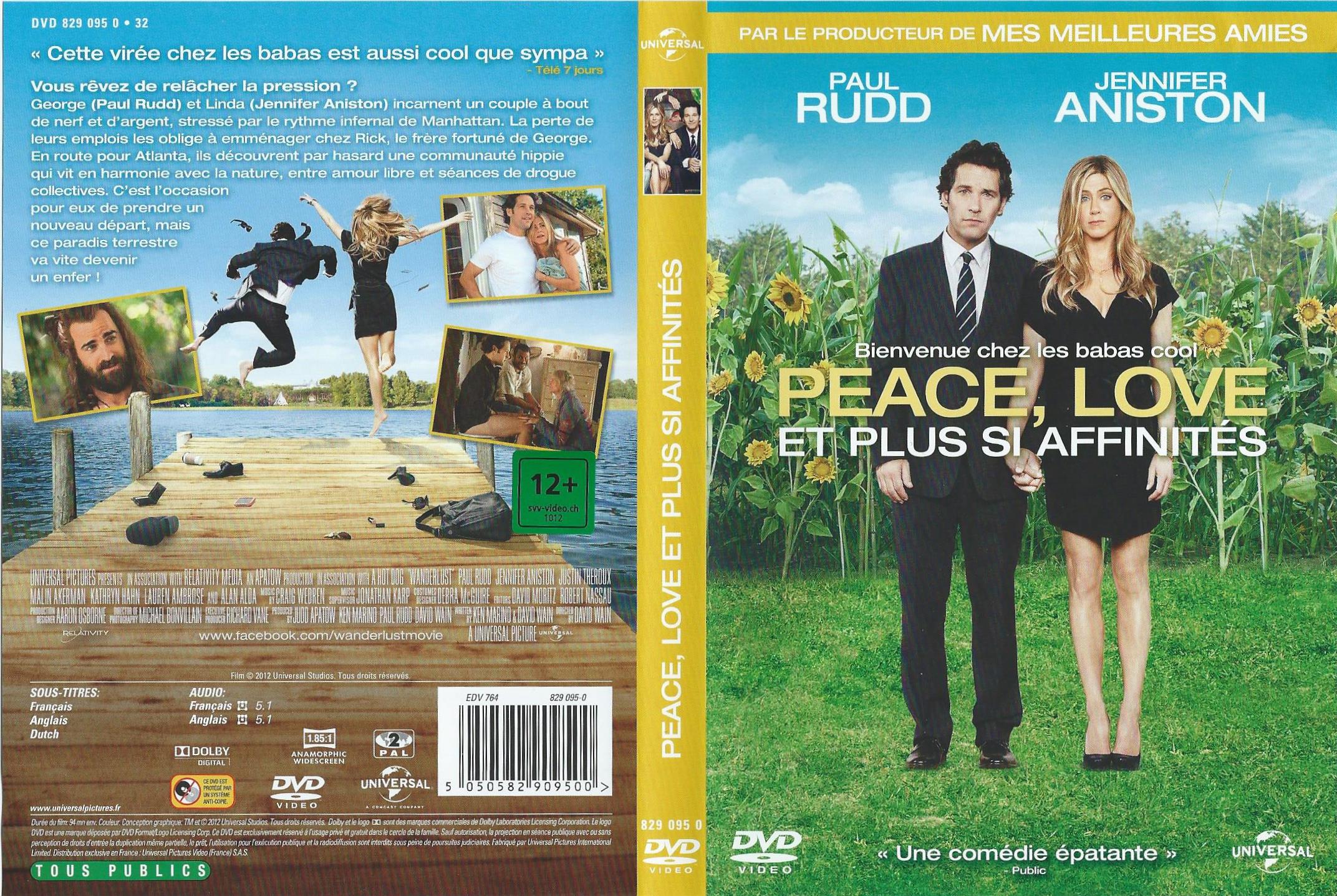 Jaquette DVD Peace, love et plus si affinites