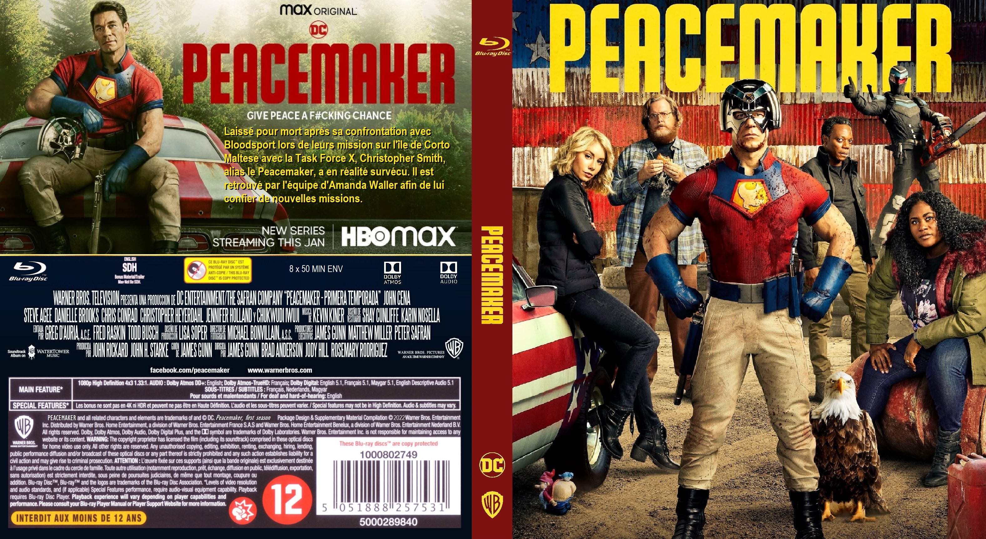 Jaquette DVD Peacemaker saison 1 BLU RAY custom