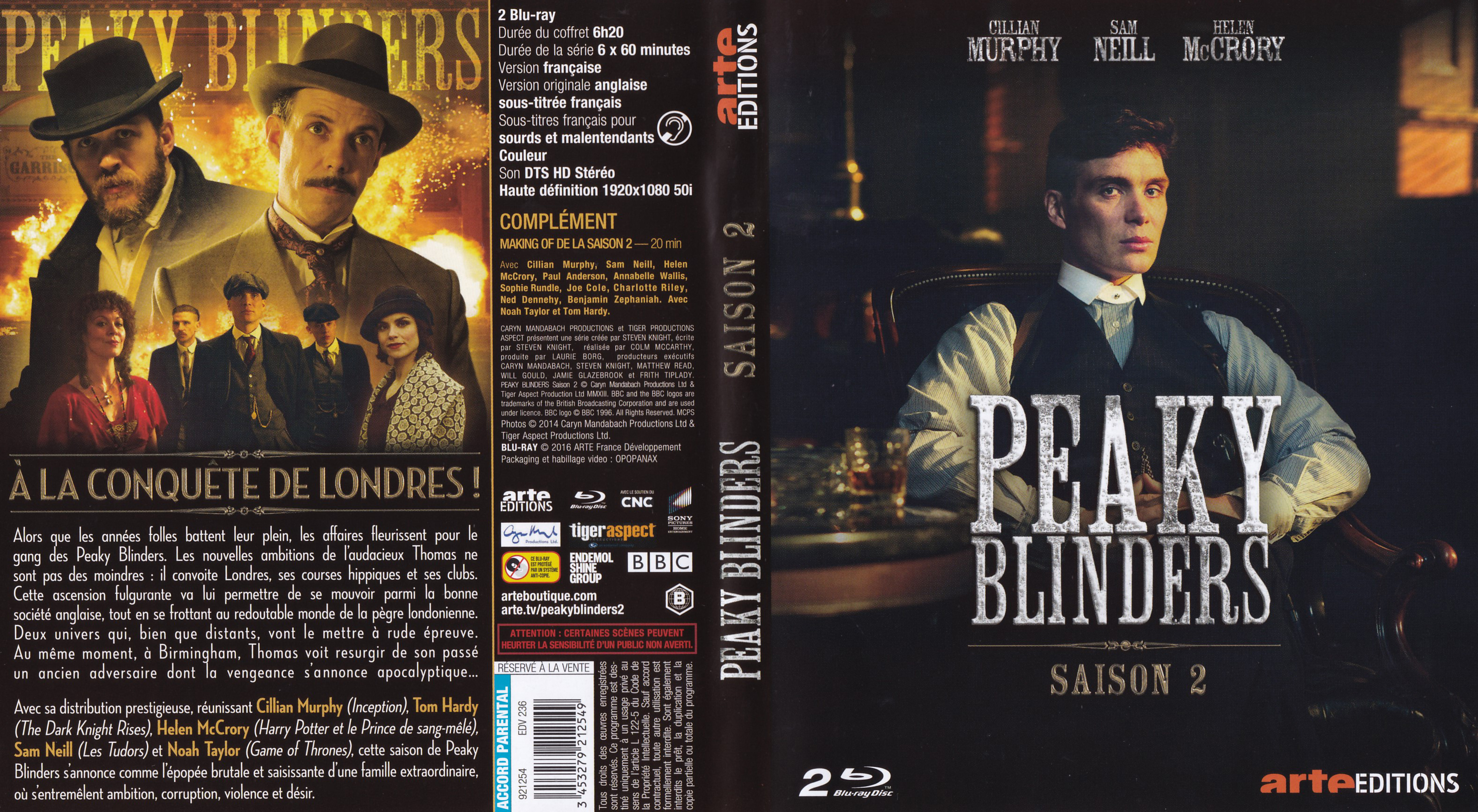 Jaquette DVD Peaky blinders Saison 2 (BLU-RAY)