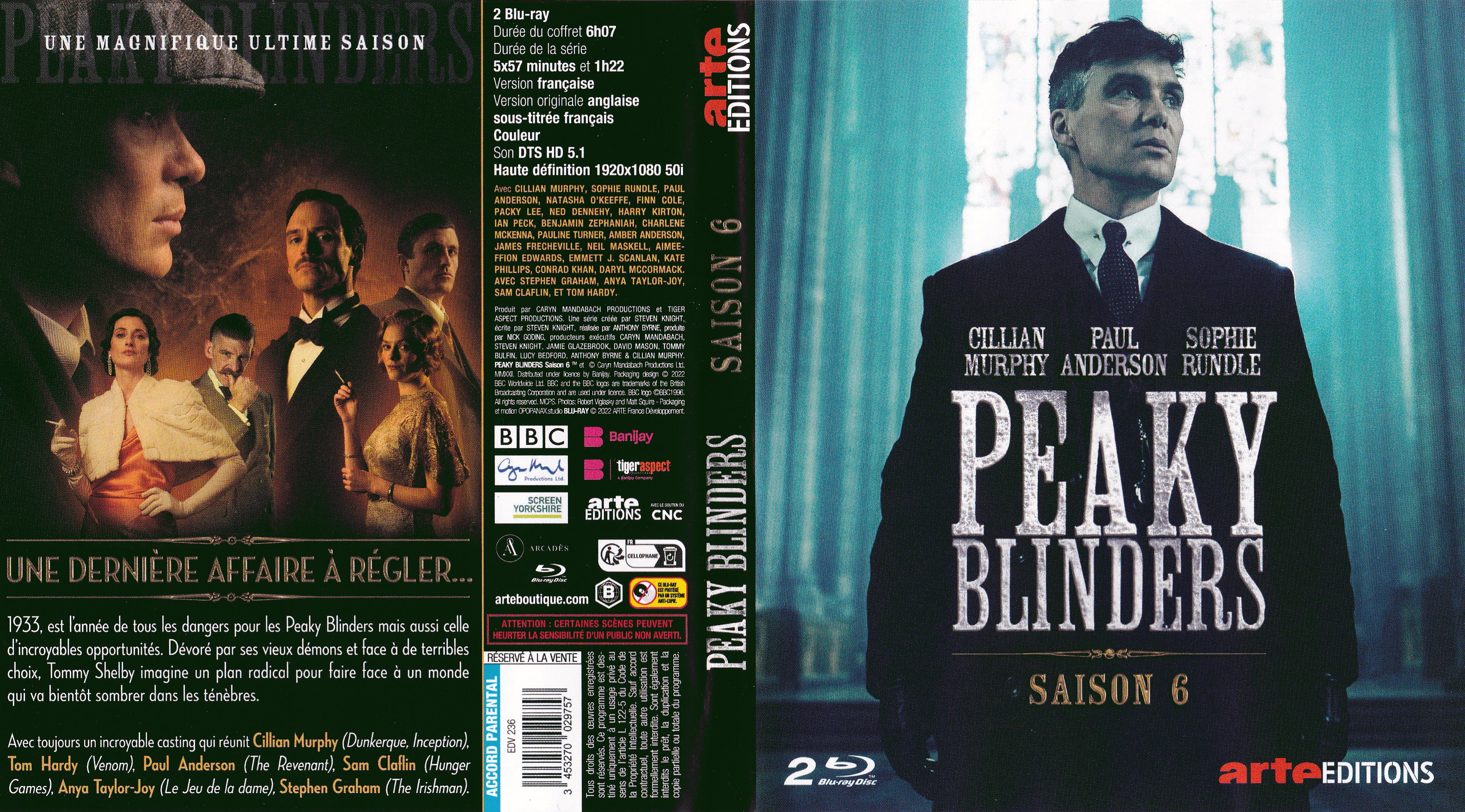 Jaquette DVD Peaky blinders - Saison 6 (BLU-RAY)