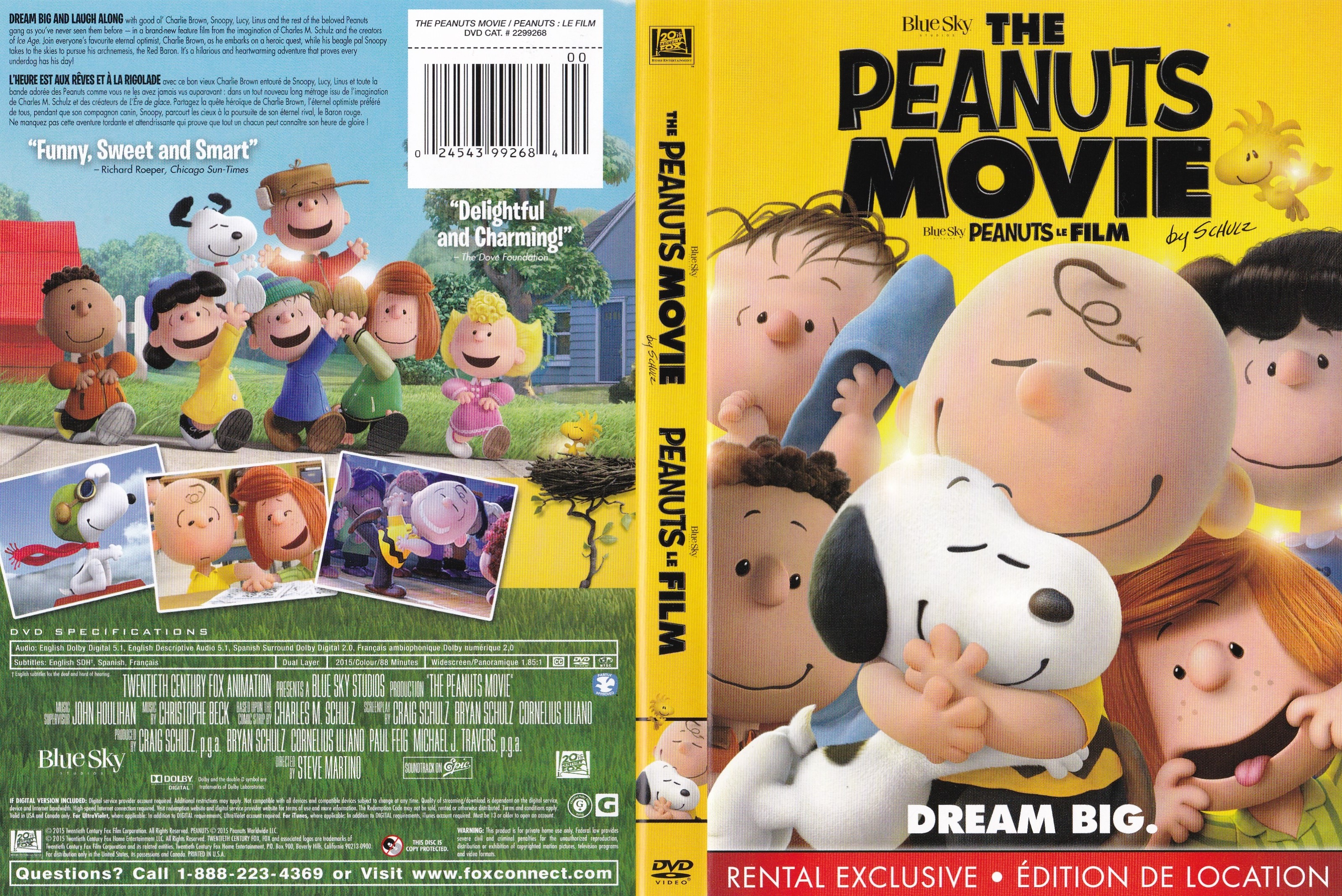 Jaquette DVD Peanuts (le film) (canadienne)