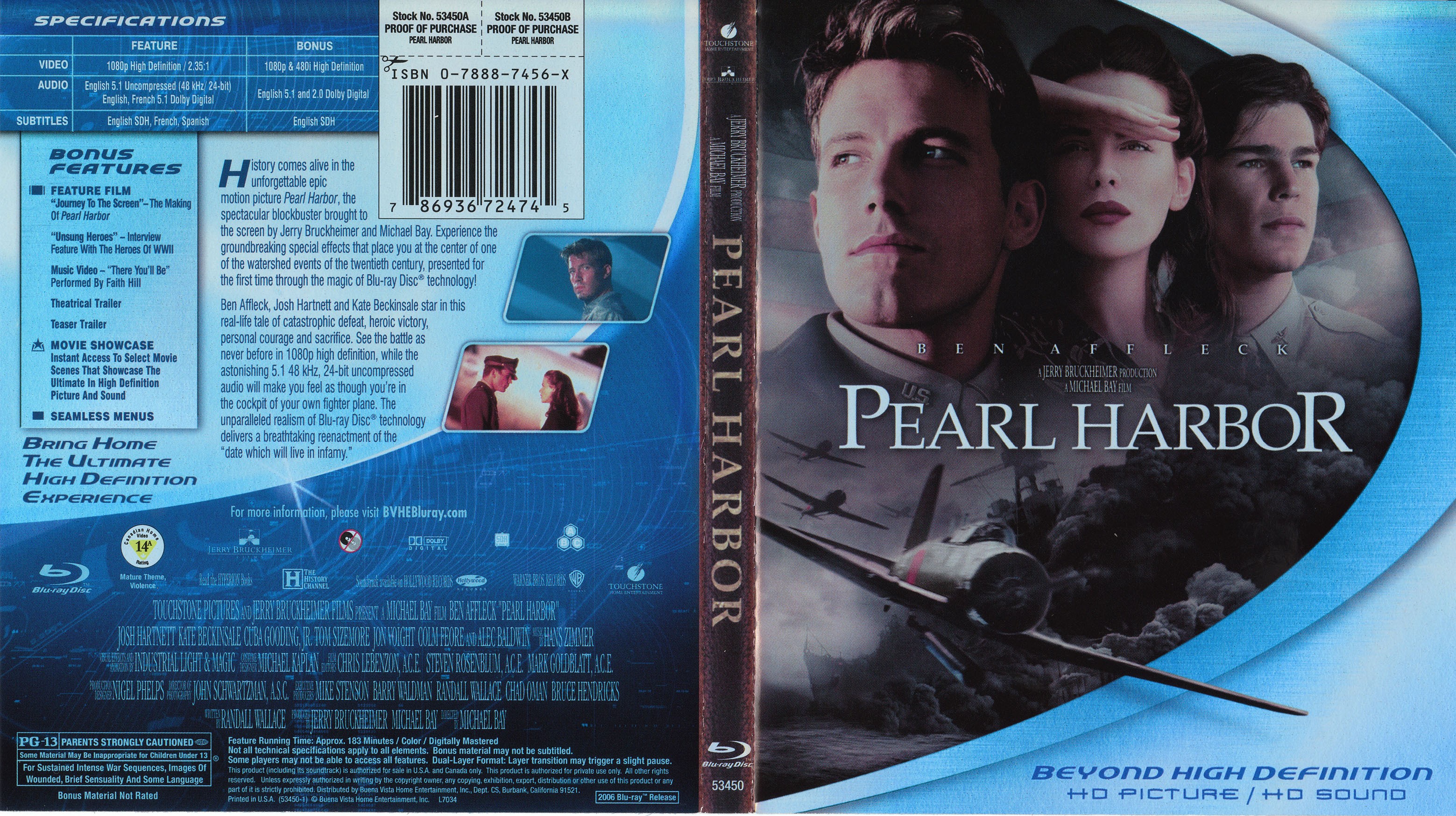Jaquette DVD Pearl Harbor (Canadienne) (BLU-RAY)