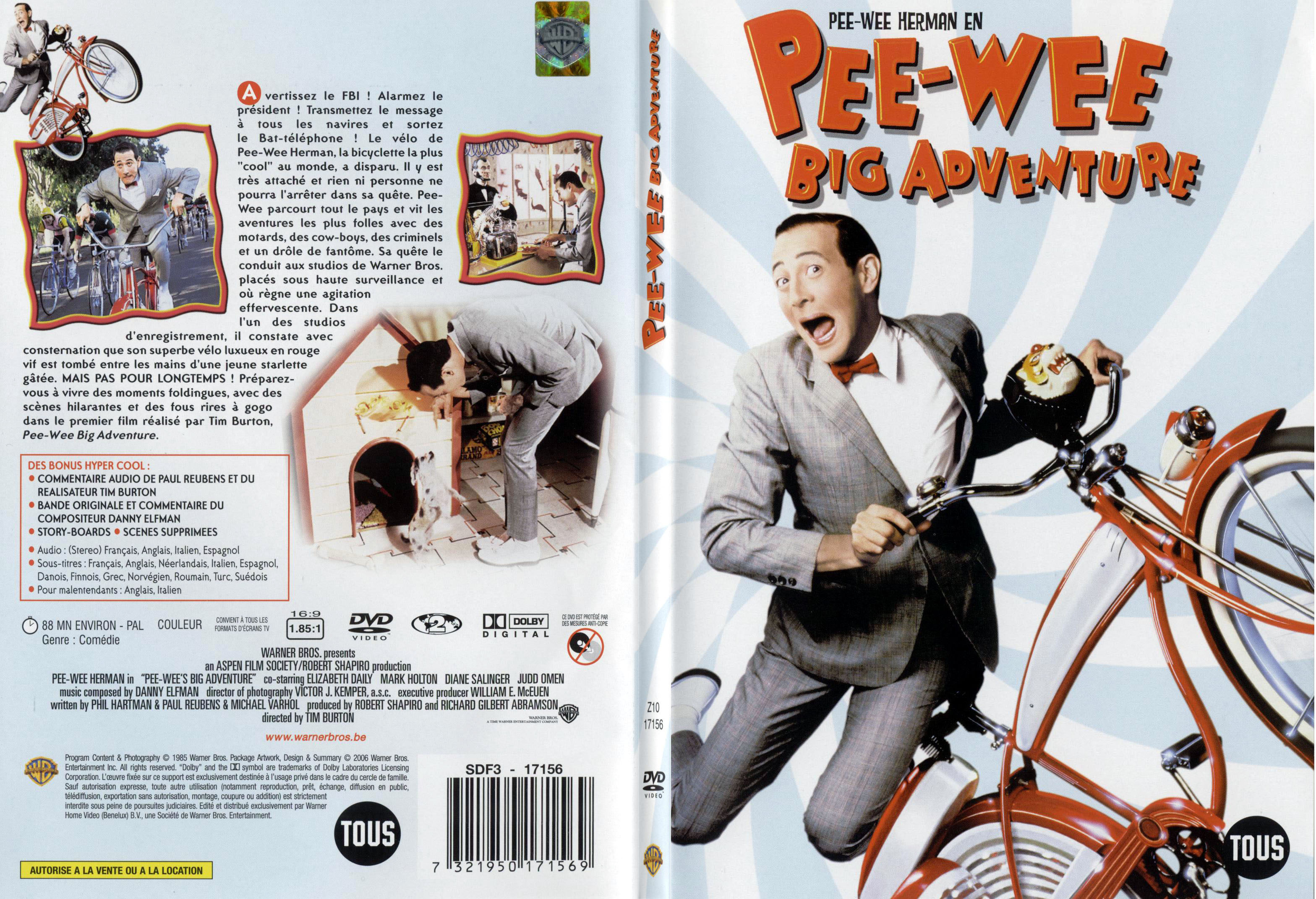 Jaquette DVD Pee-Wee big adventure - SLIM