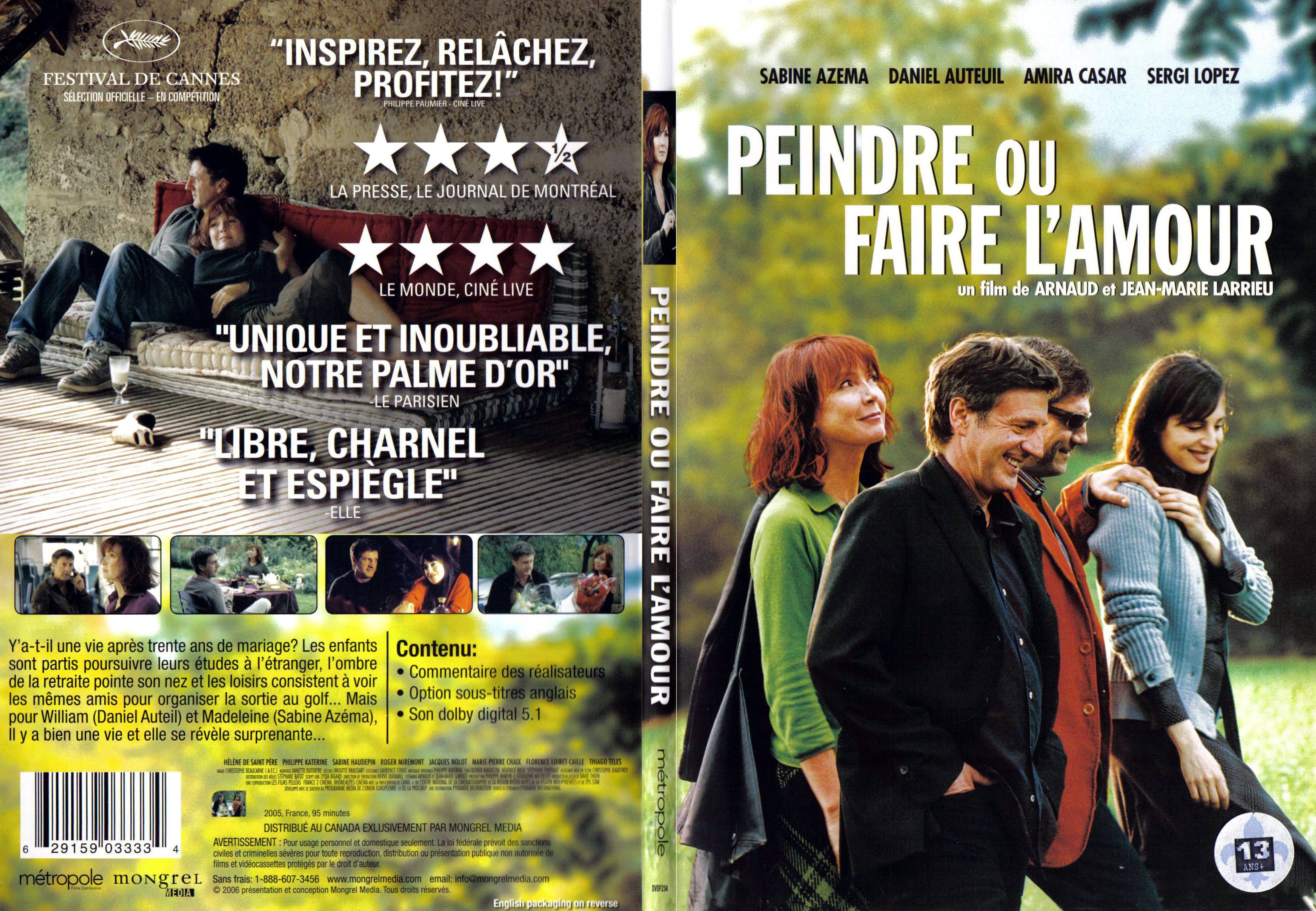 Jaquette DVD Peindre ou faire l