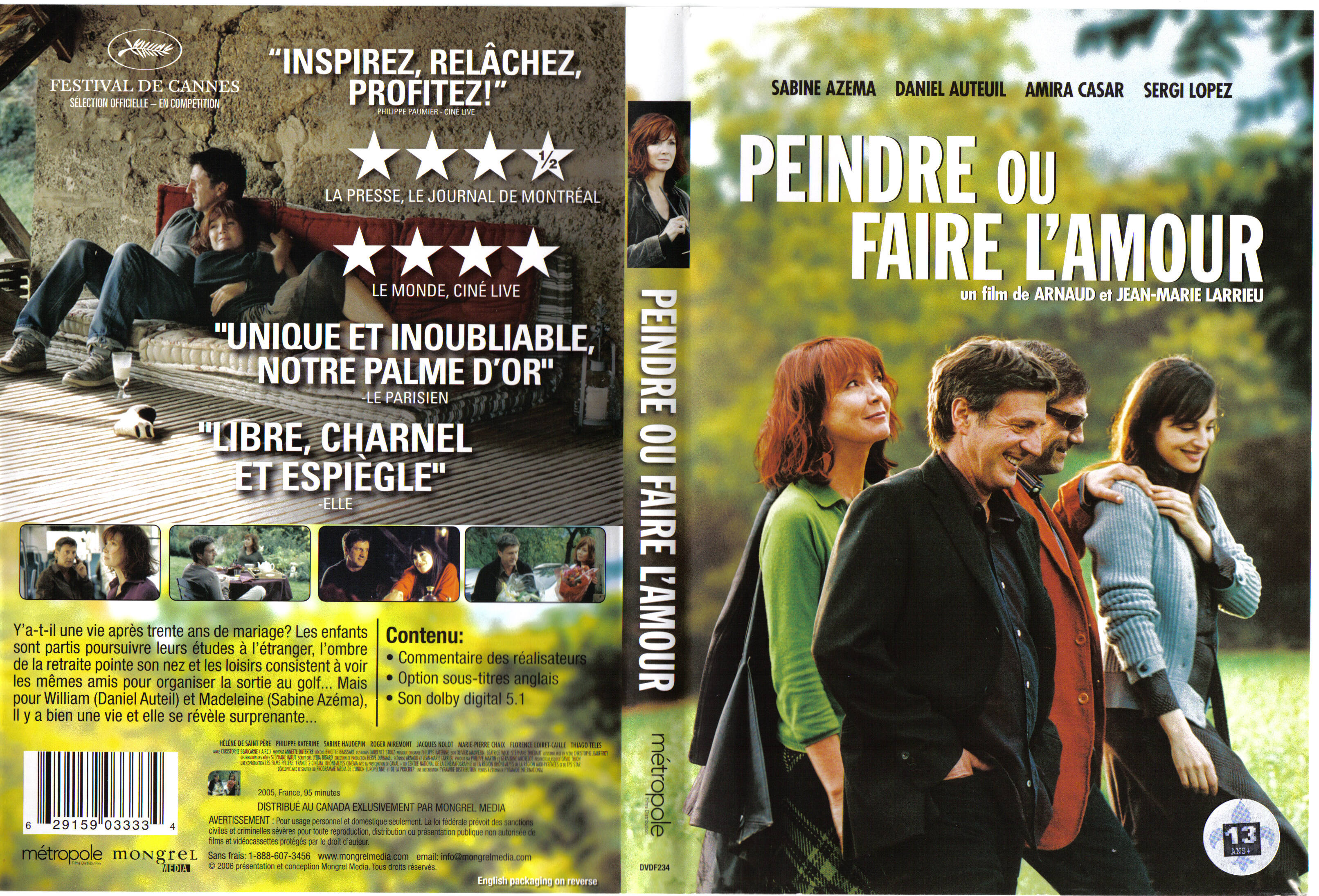 Jaquette DVD Peindre ou faire l