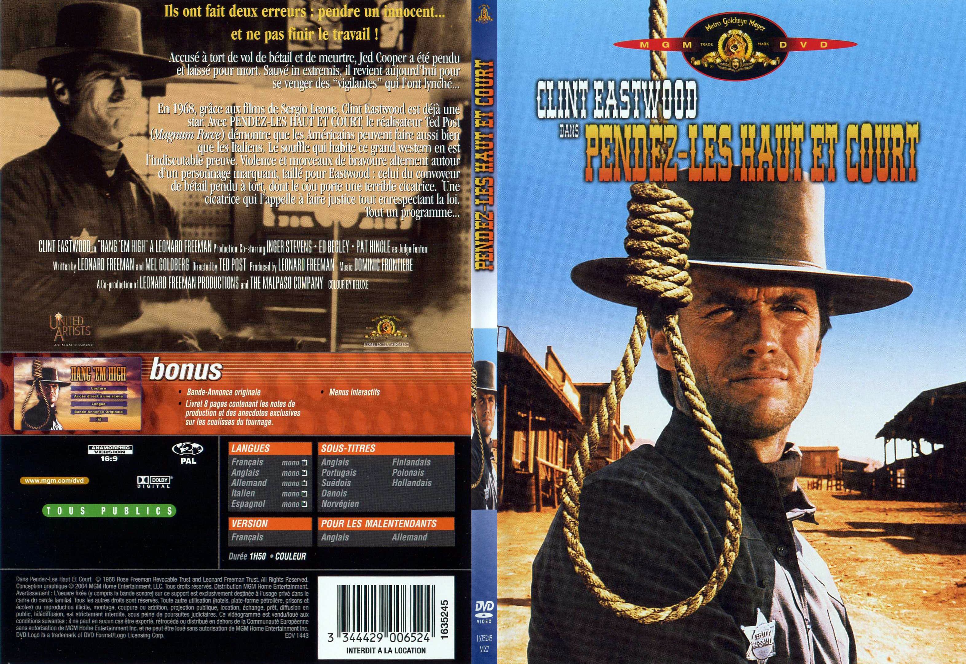 Jaquette DVD Pendez-les haut et court - SLIM