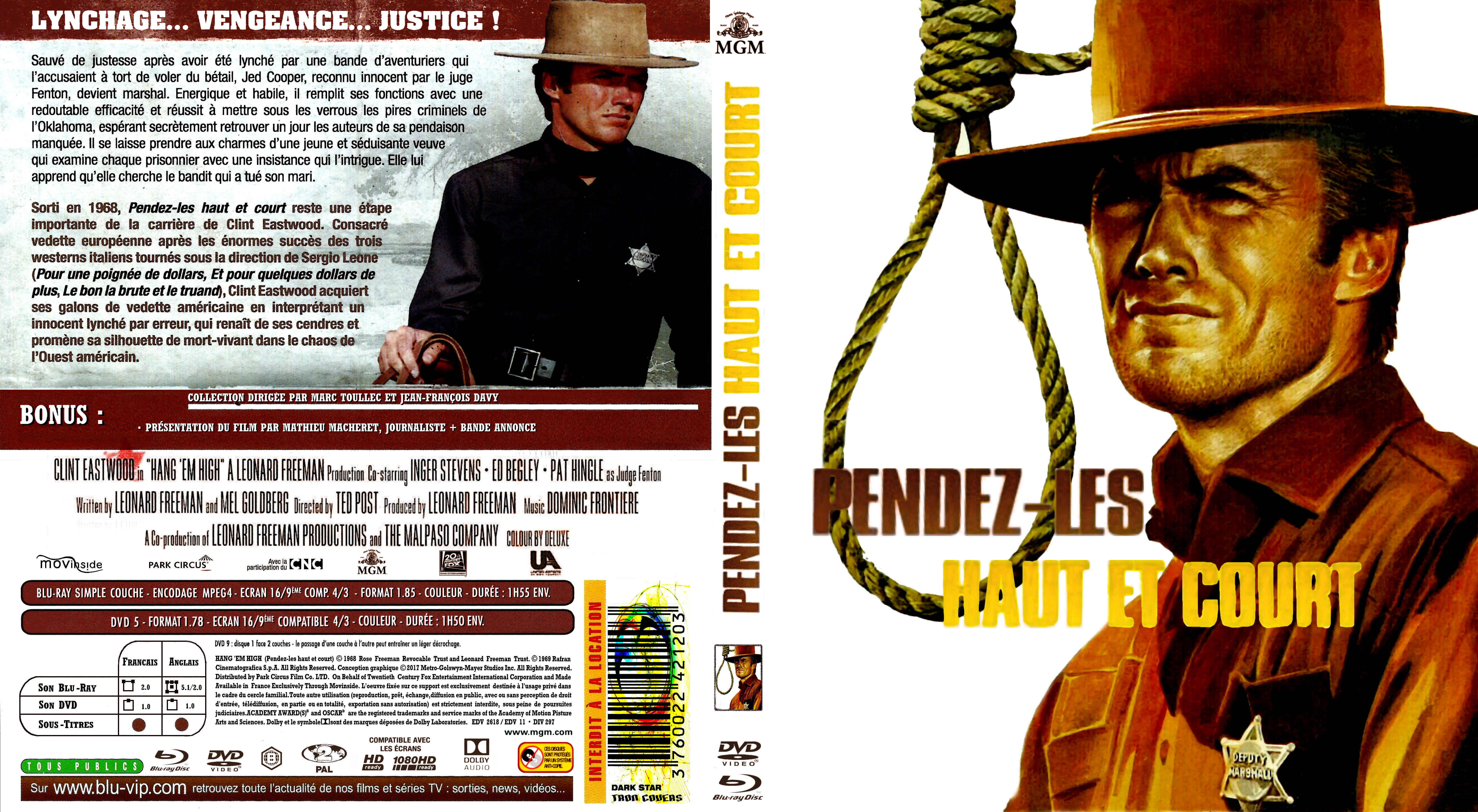 Jaquette DVD Pendez-les haut et court custom (BLU-RAY) v2