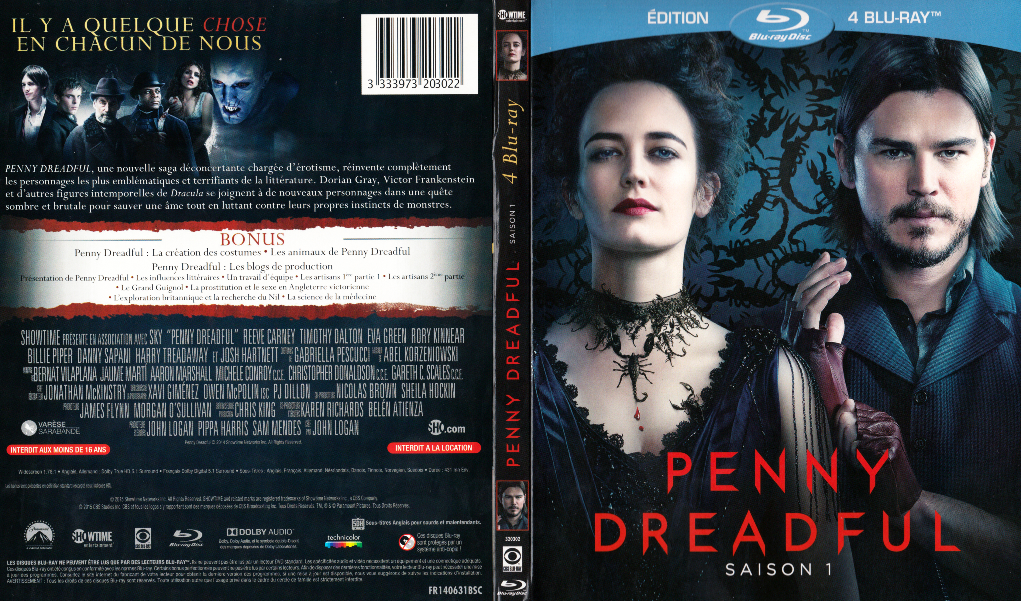 Jaquette DVD Penny Dreadful Saison 1 (BLU-RAY)