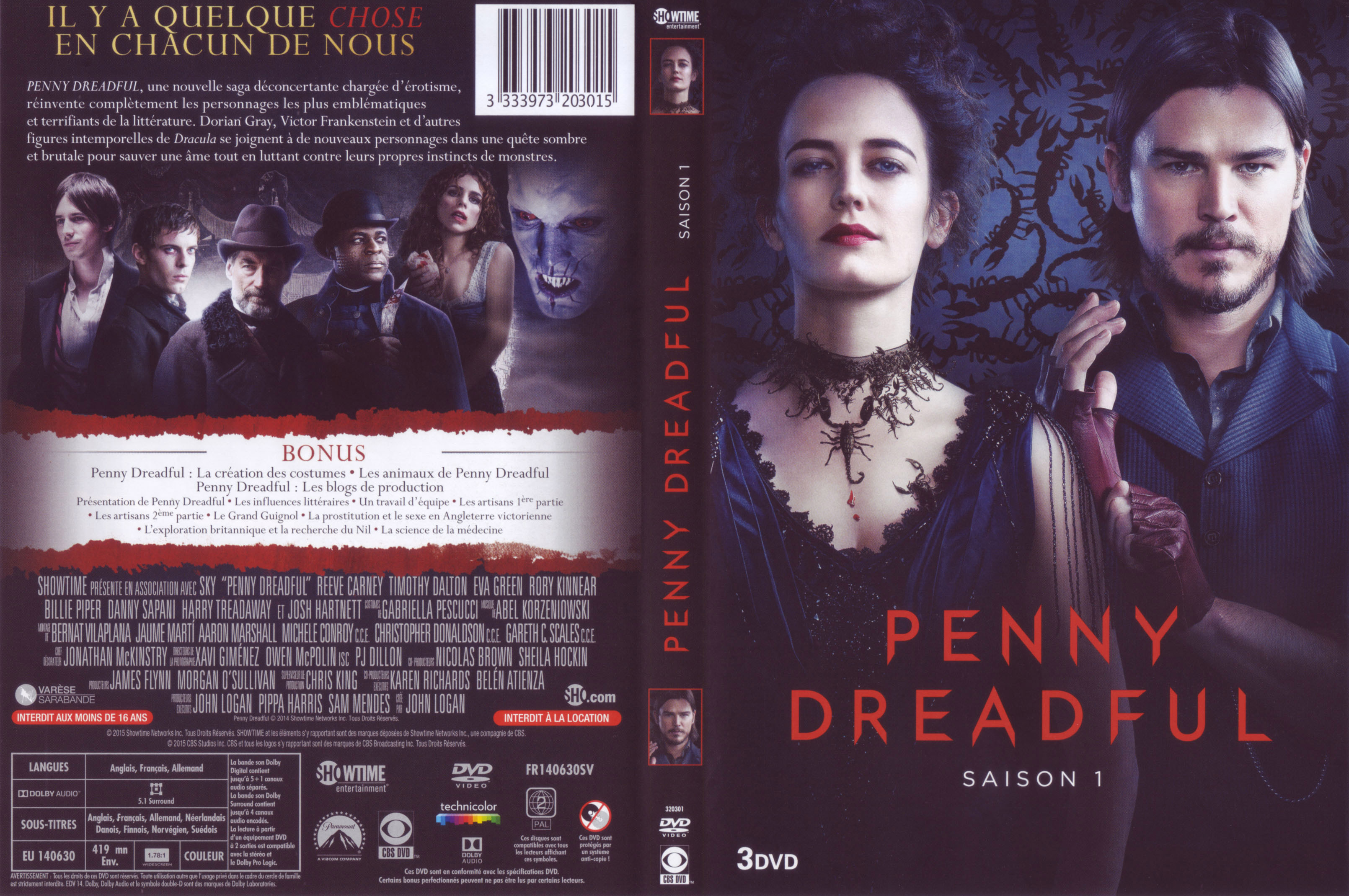 Jaquette DVD Penny dreadful Saison 1