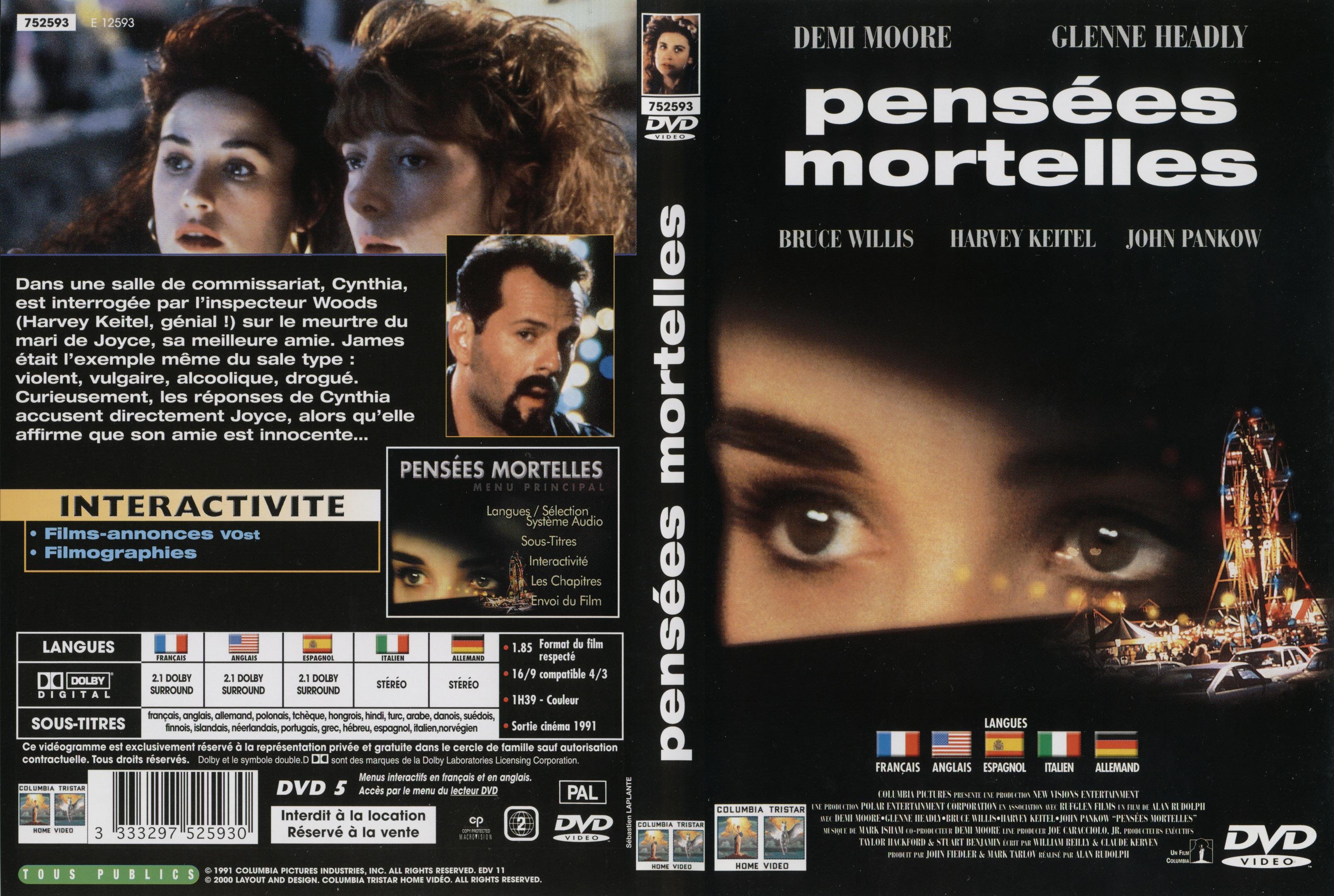 Jaquette DVD Penses mortelles