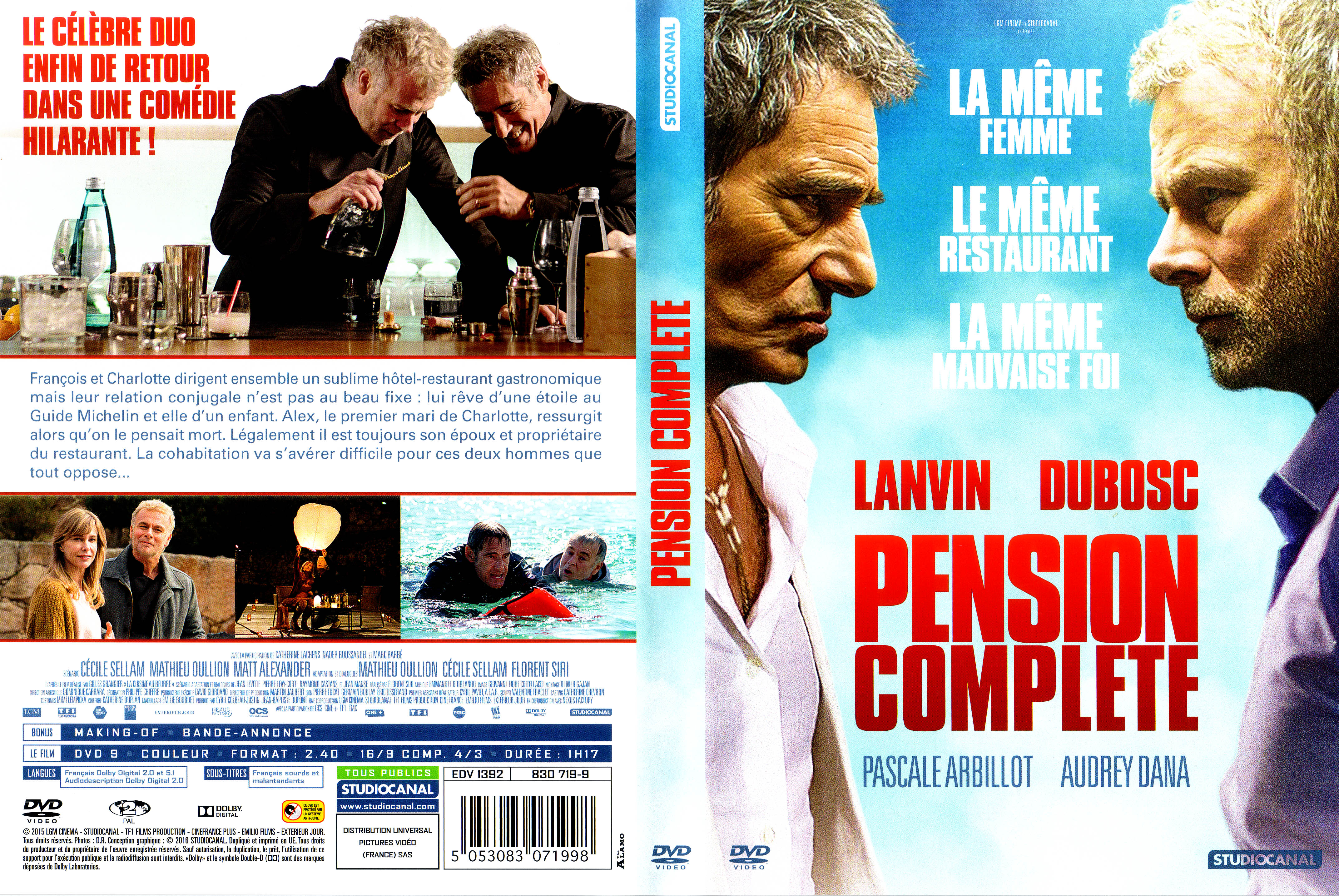 Jaquette DVD Pension complte