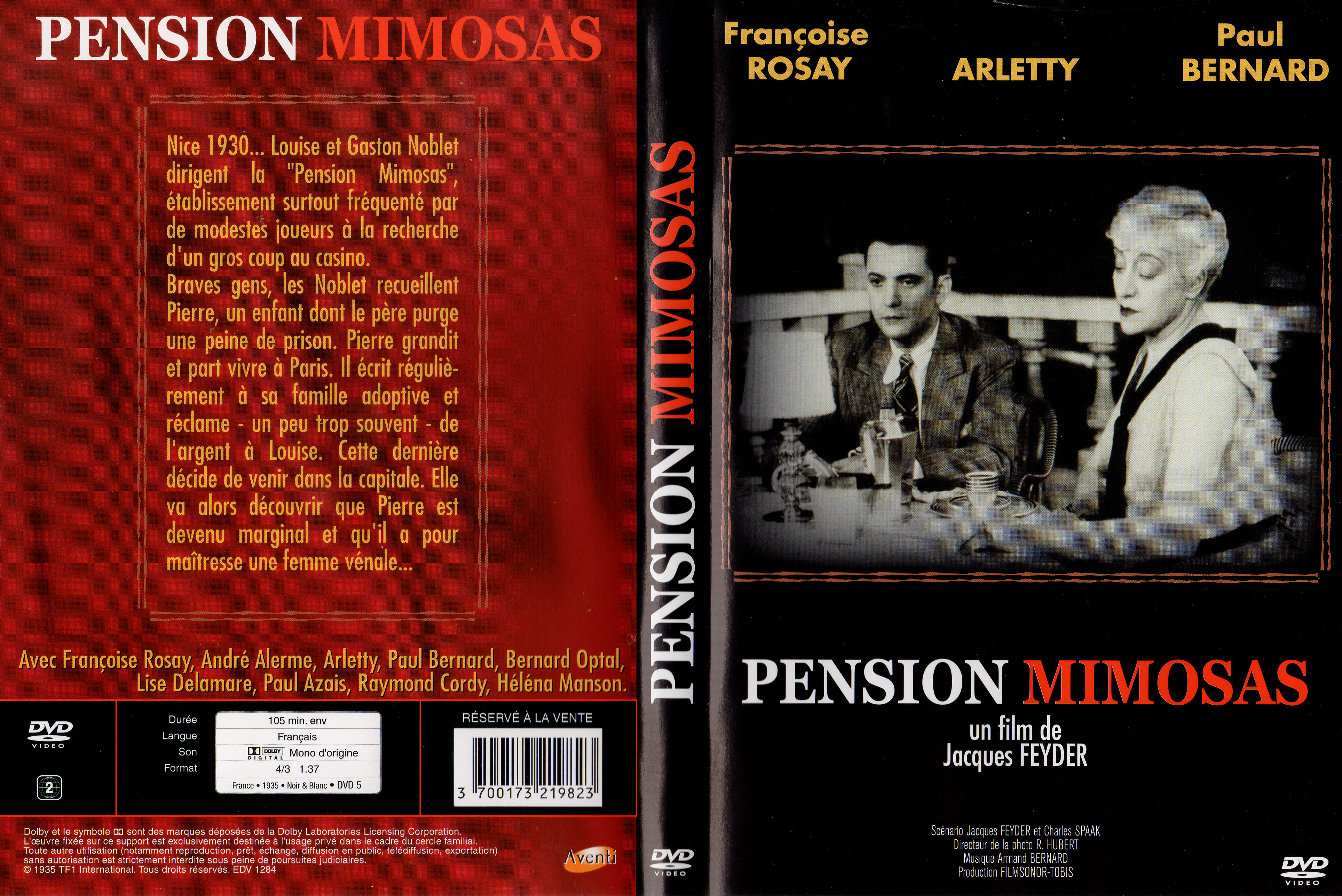 Jaquette DVD Pension mimosas