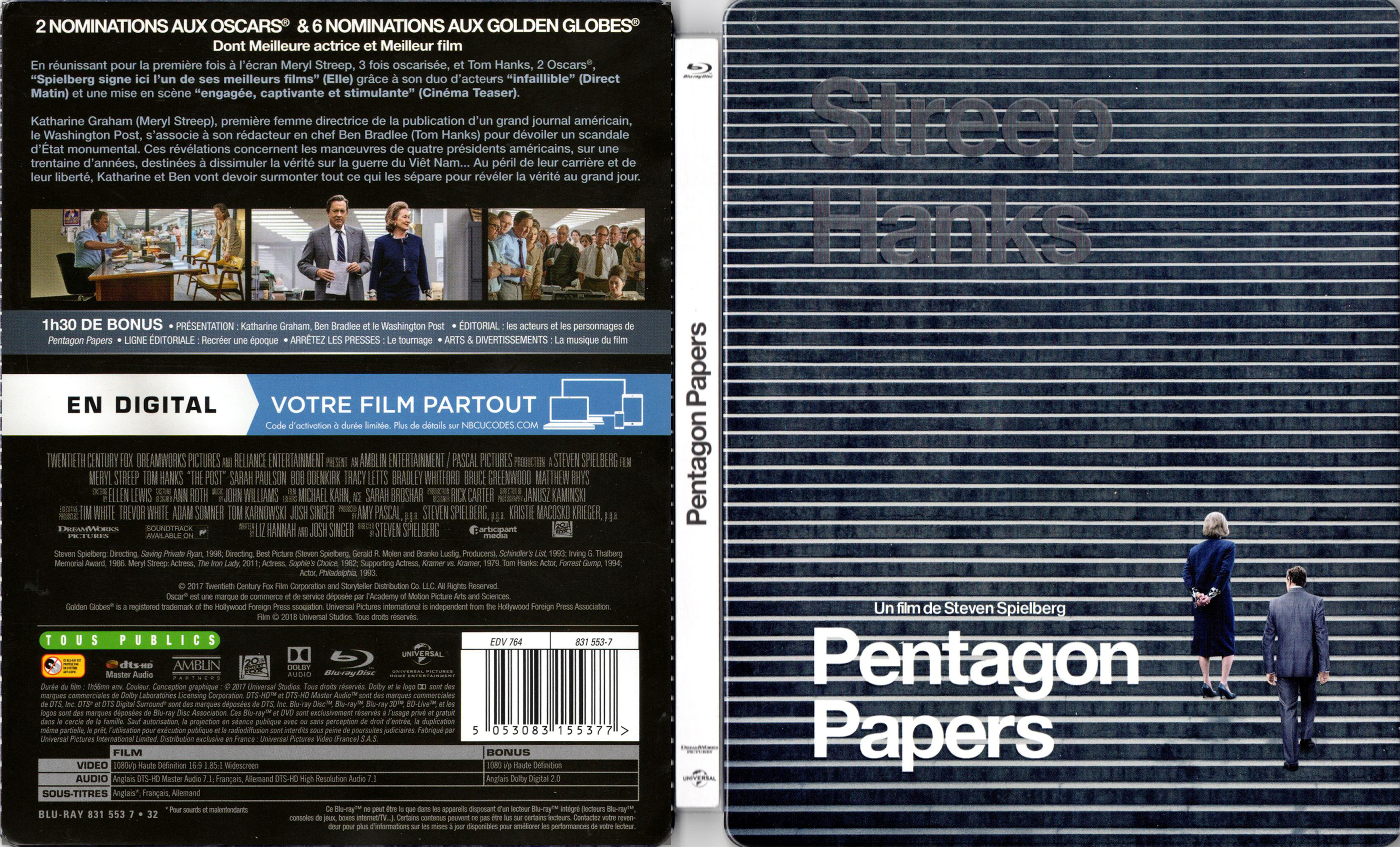 Jaquette DVD Pentagon papers (BLU-RAY)